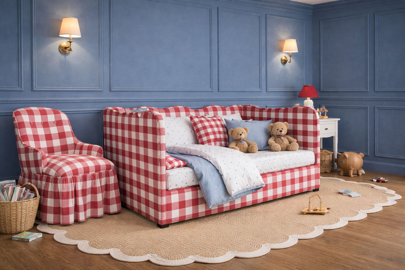 Red Gingham Bed Lochlan