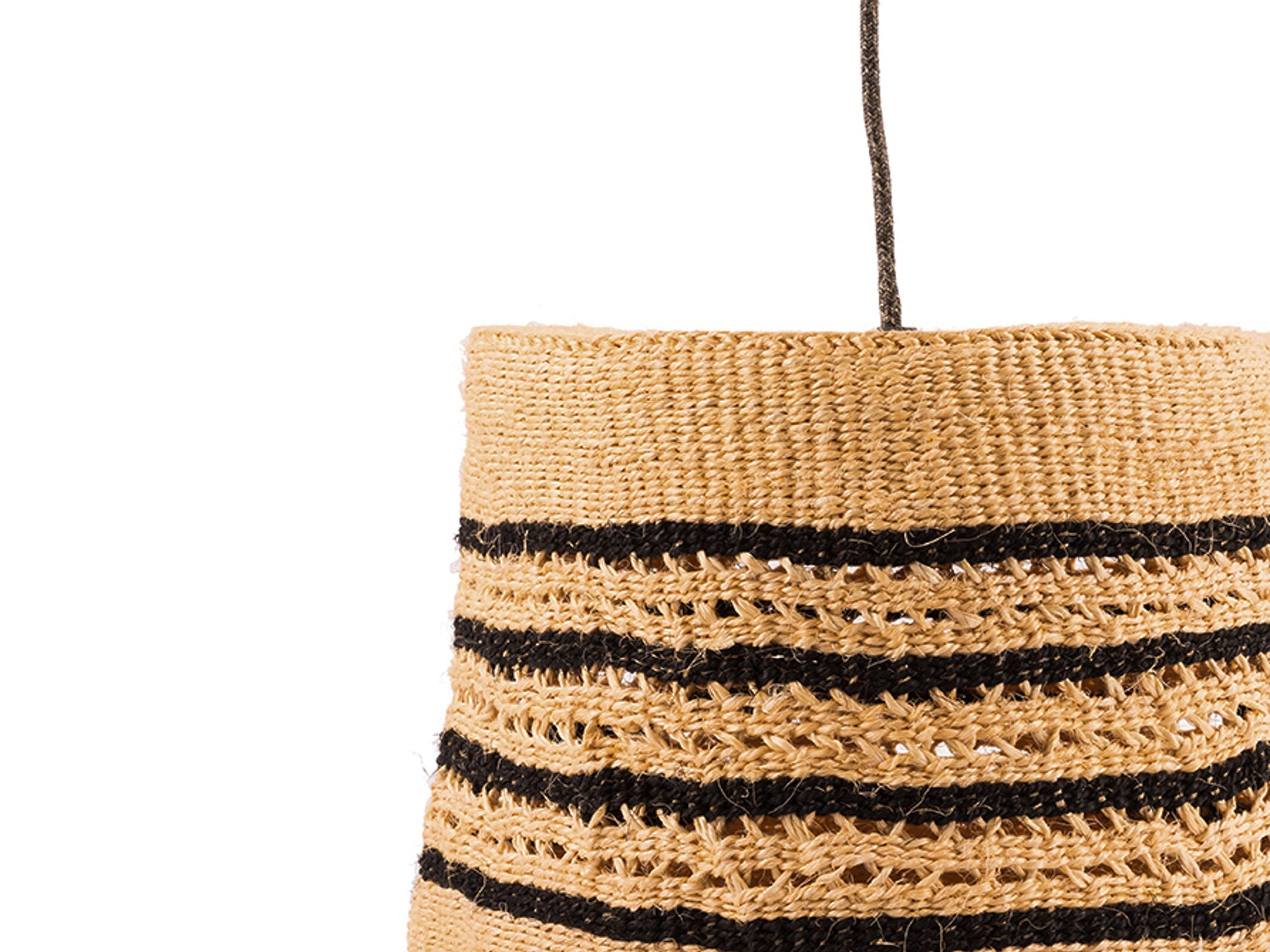 PITIA: Black/Natural Holey Pendant Lampshade