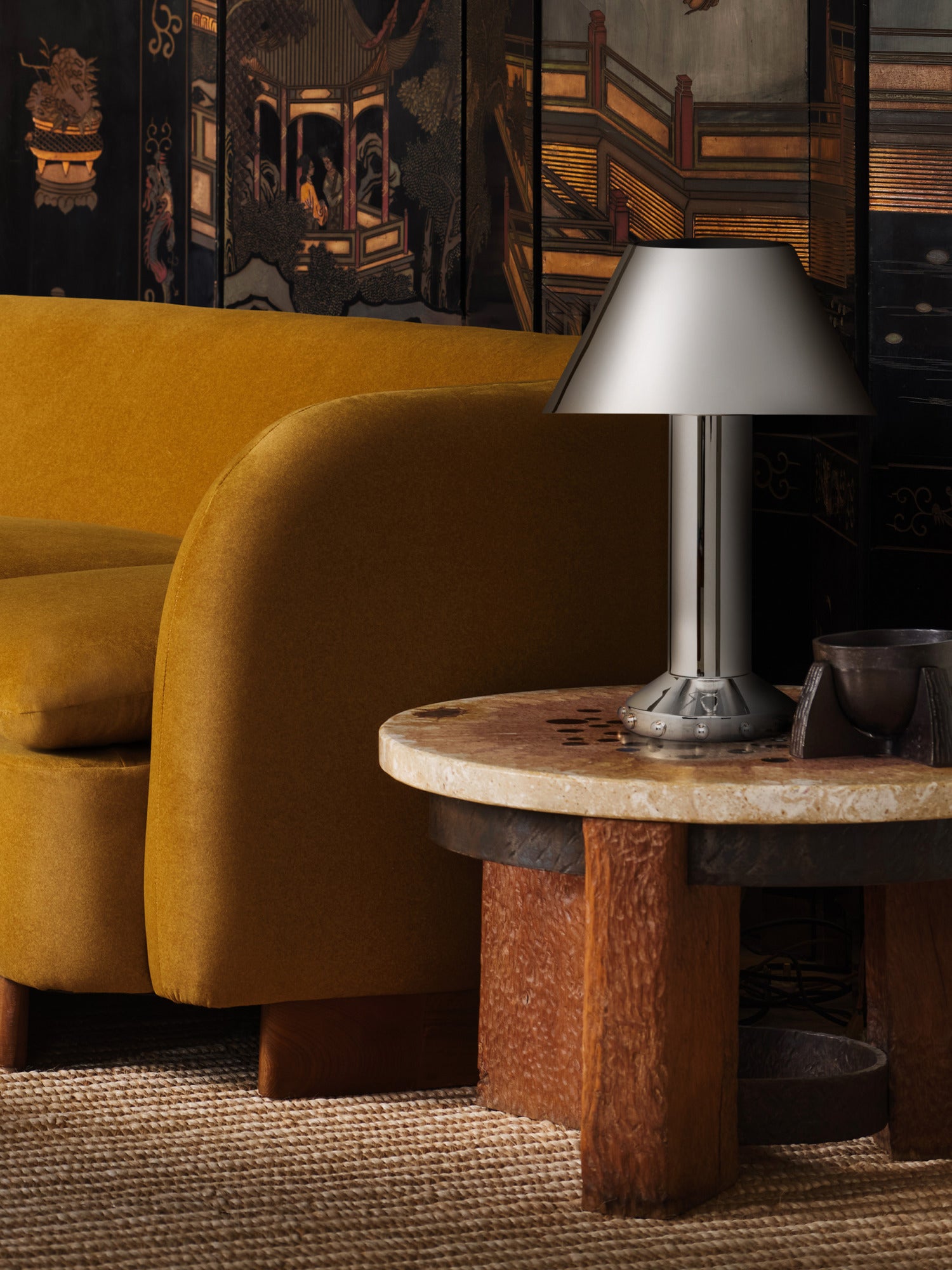 Structure Table Lamp B - Shiny Nickel