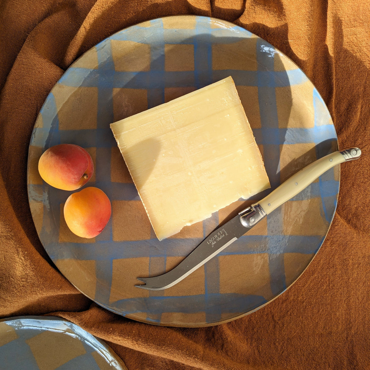 Baby Blue Gingham Serving Platter