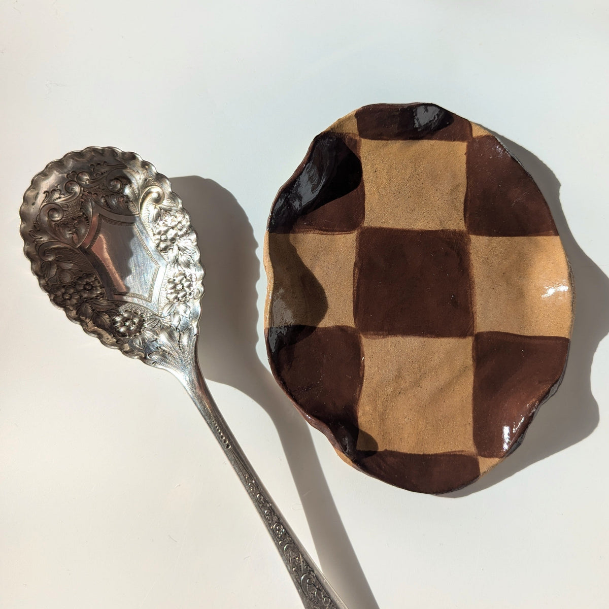 Checked Wavy Spoon Rest