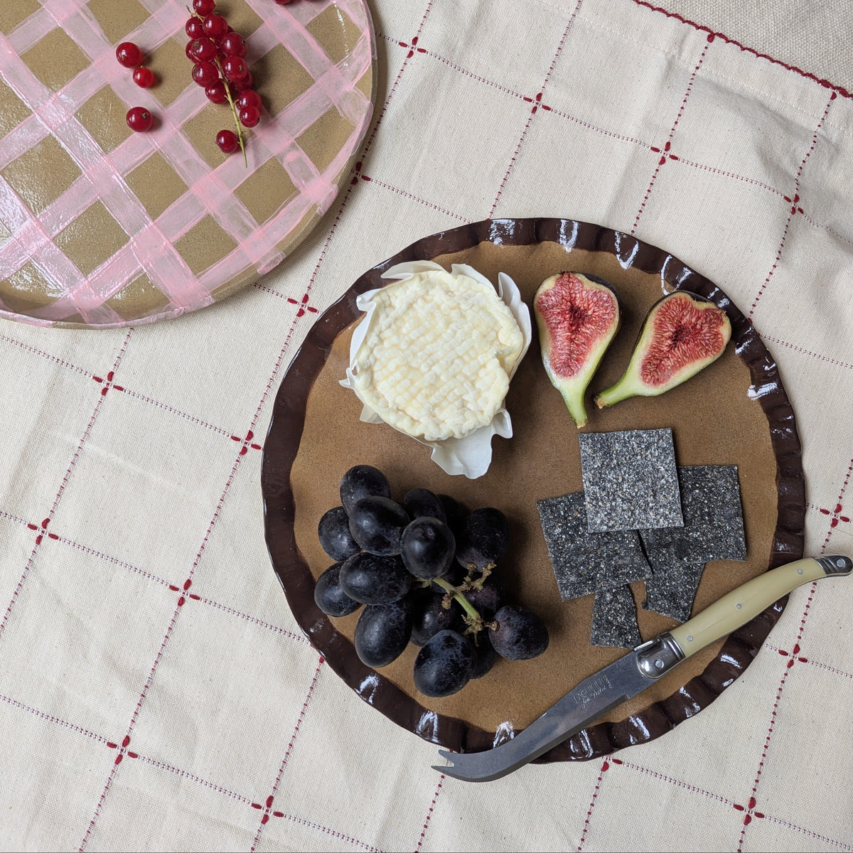 Chocolate Brown Edged Frill Platter