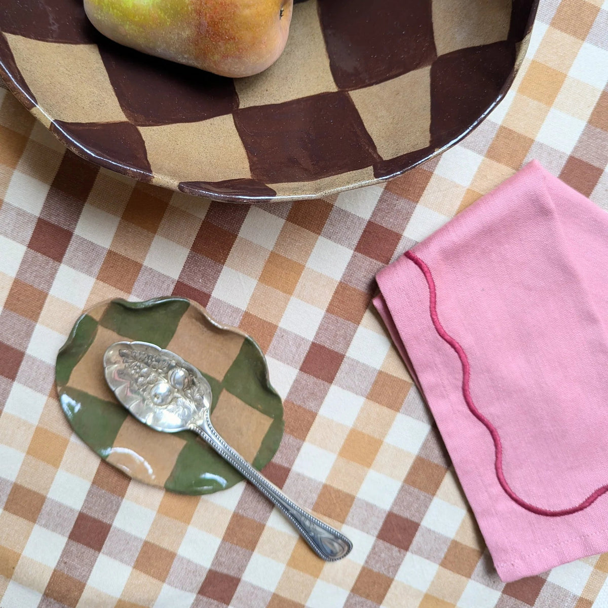 Checked Wavy Spoon Rest