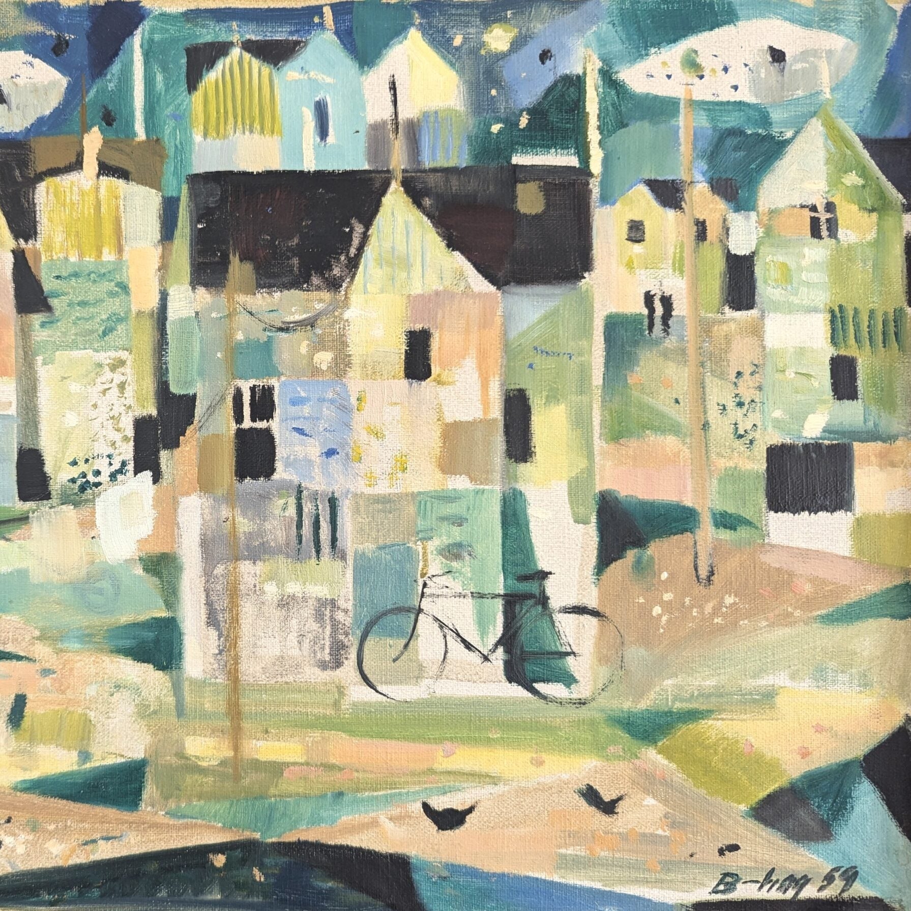 Geometric Neighbourhood Oil Painting