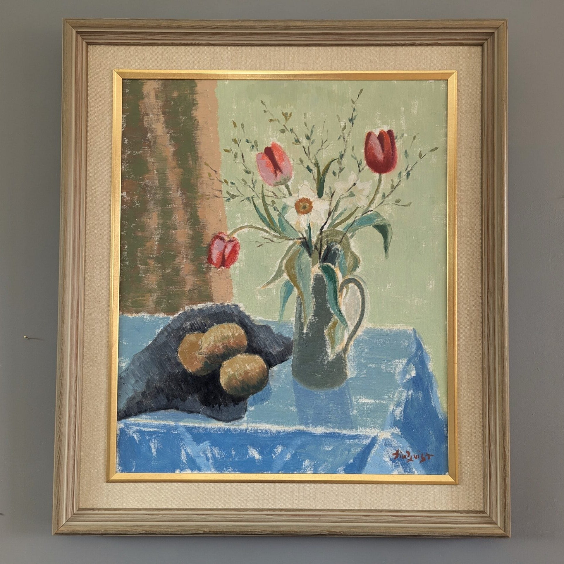 Tulips in a Jug Oil Painting