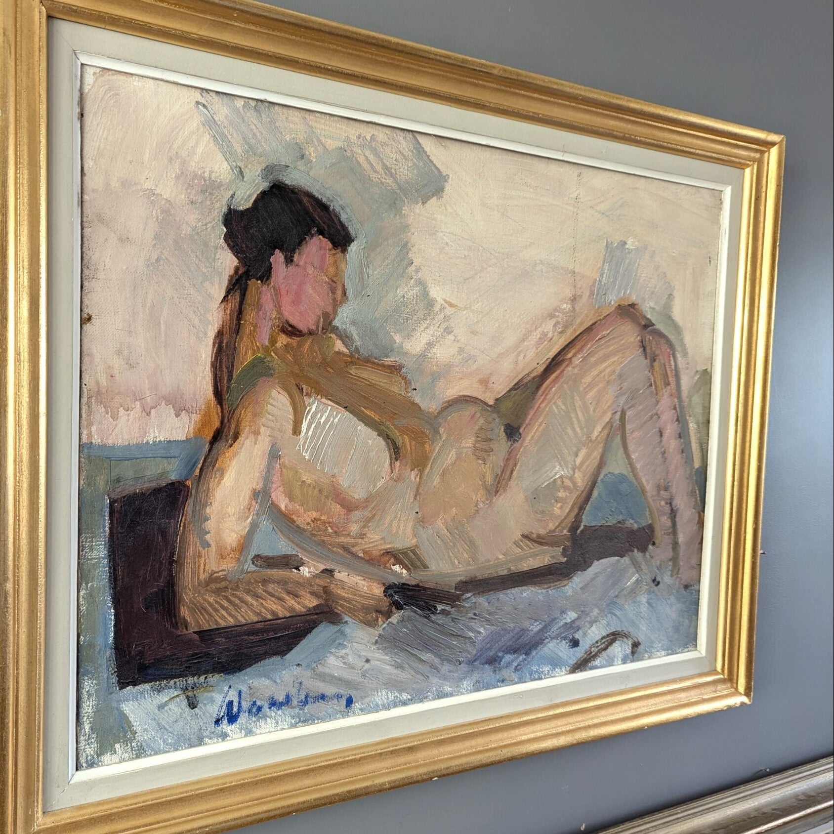 The Expectant Nude Oil Painting