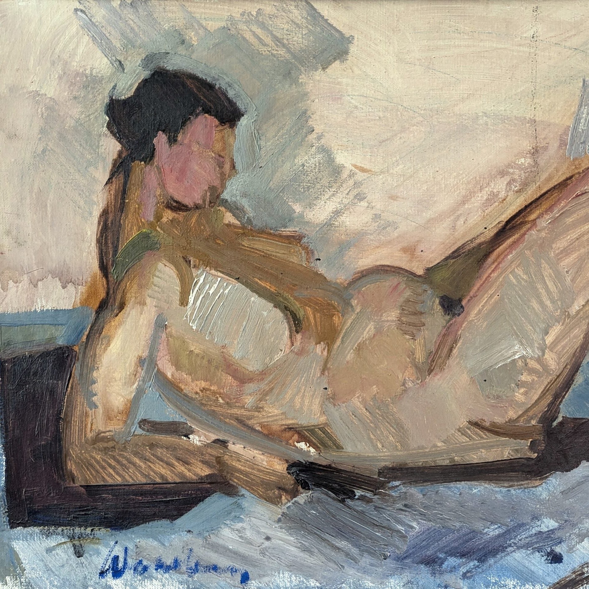 The Expectant Nude Oil Painting