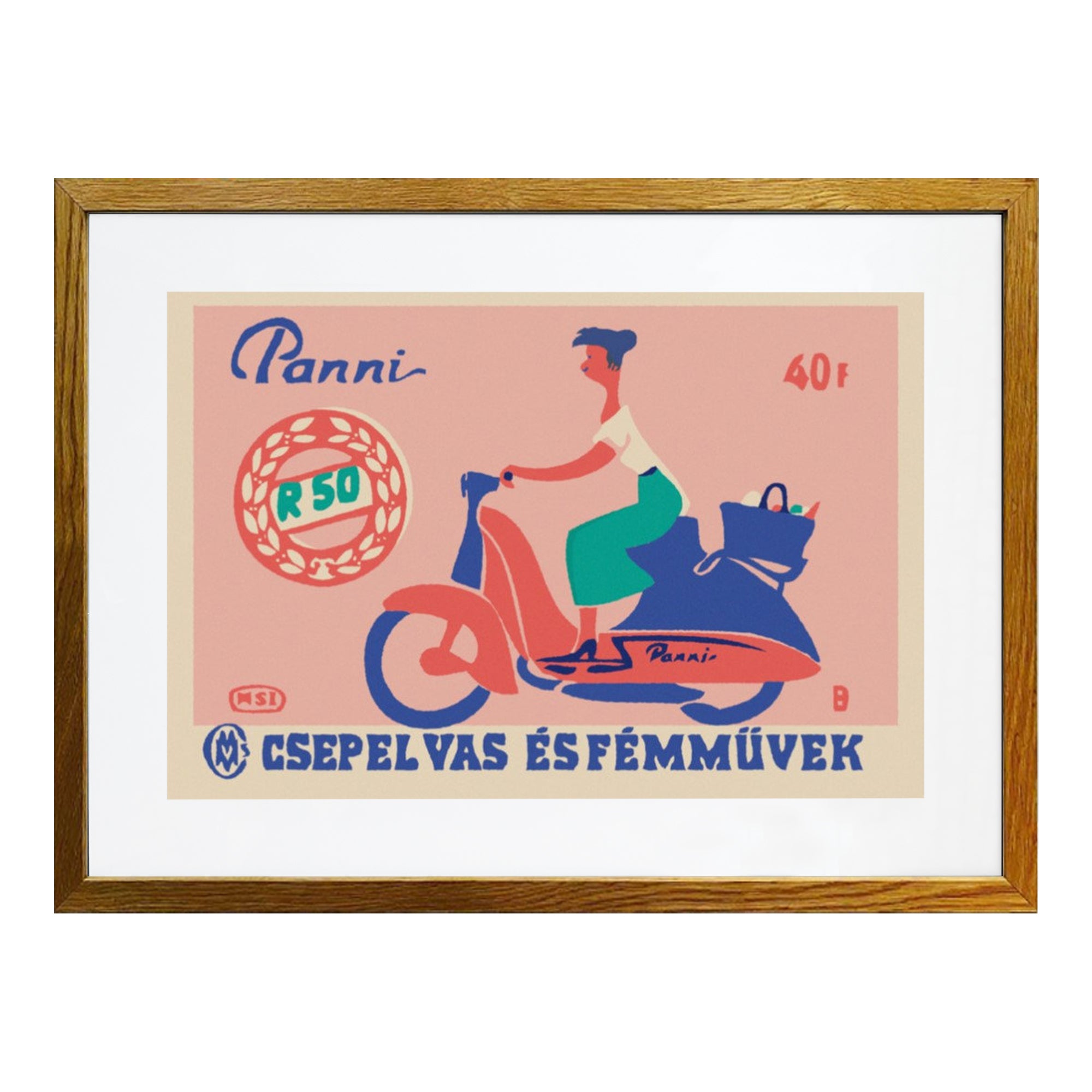 Panni Framed Matchbox Label Print