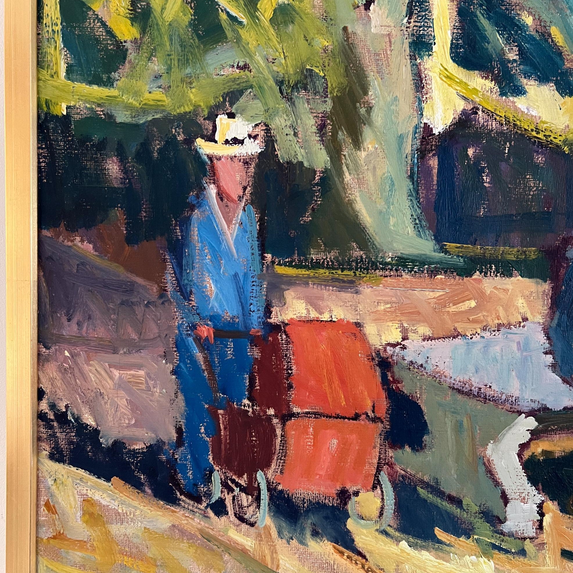 Park Stroll Oil Painting
