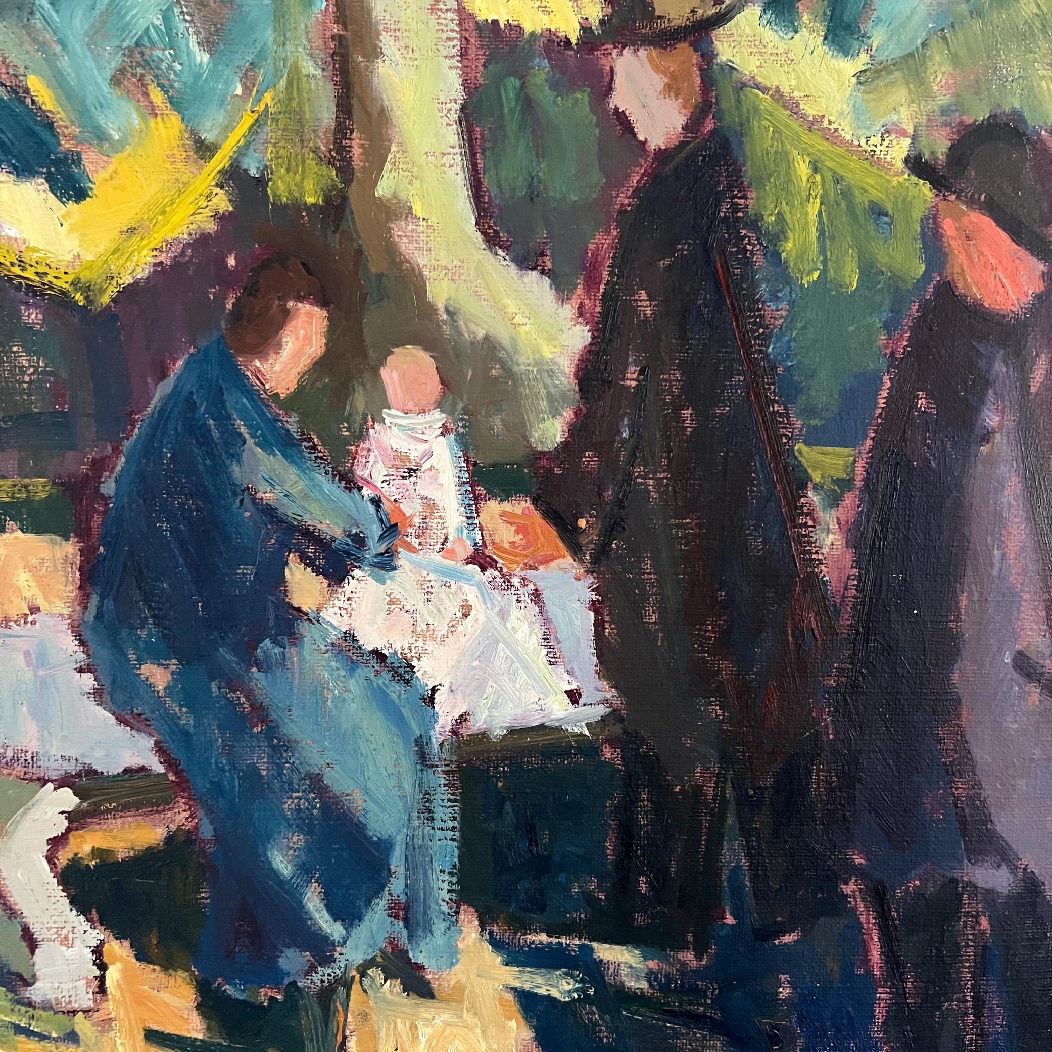 Park Stroll Oil Painting