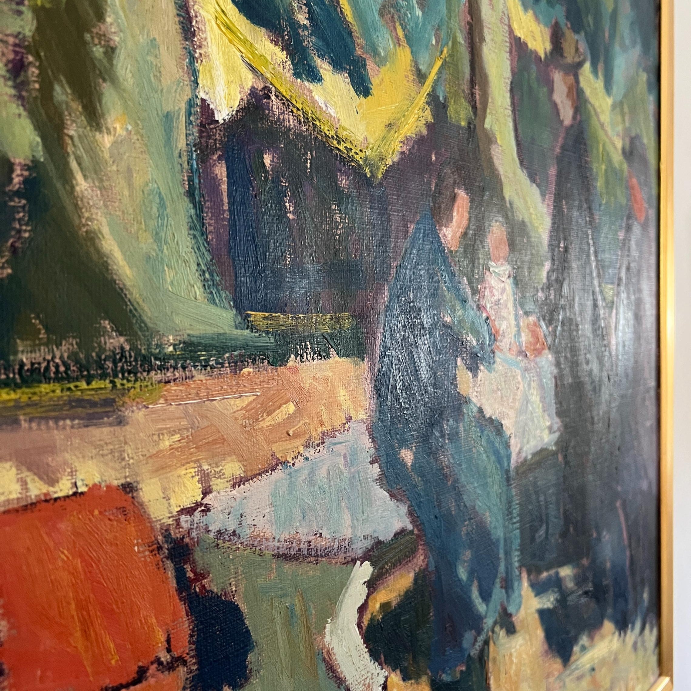 Park Stroll Oil Painting