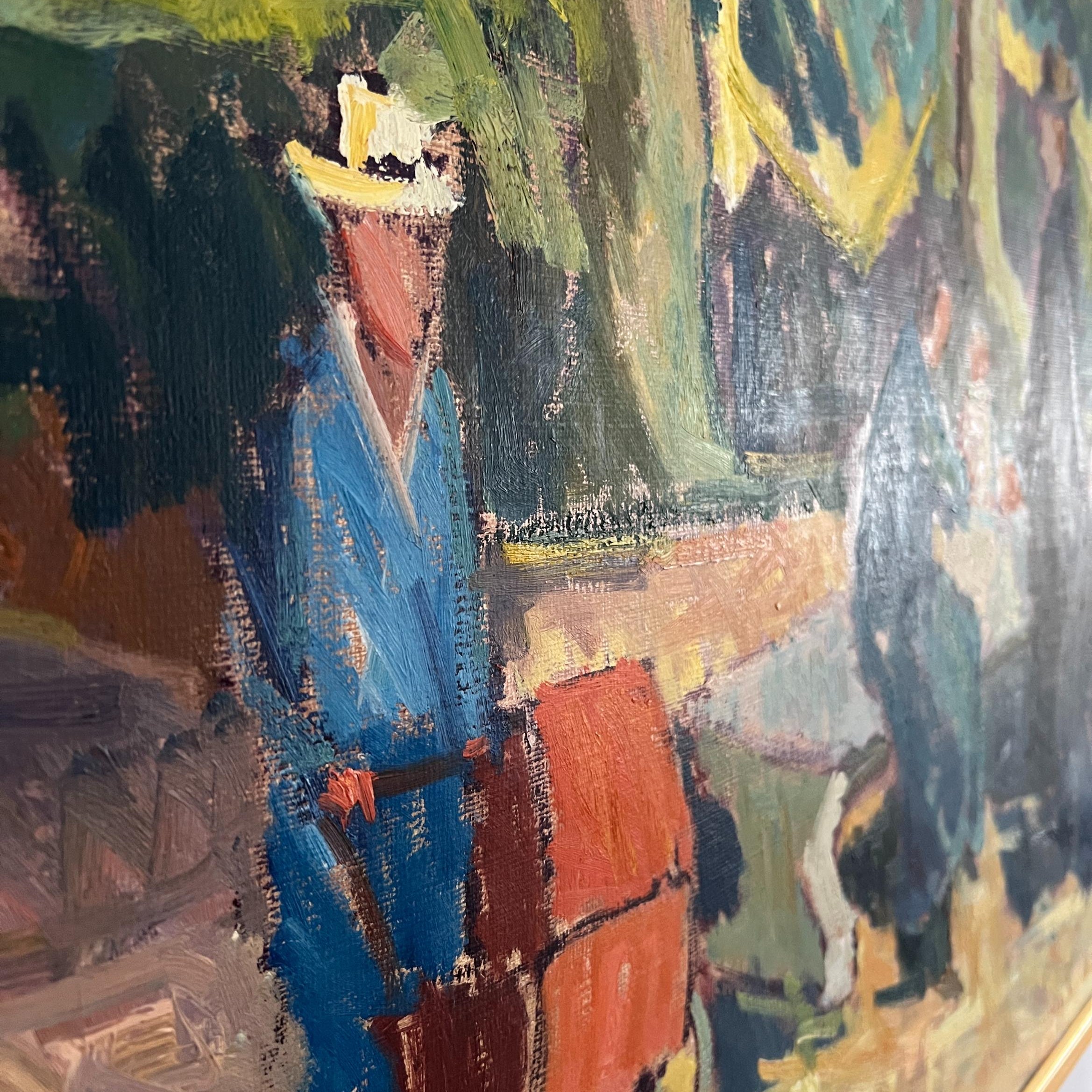 Park Stroll Oil Painting