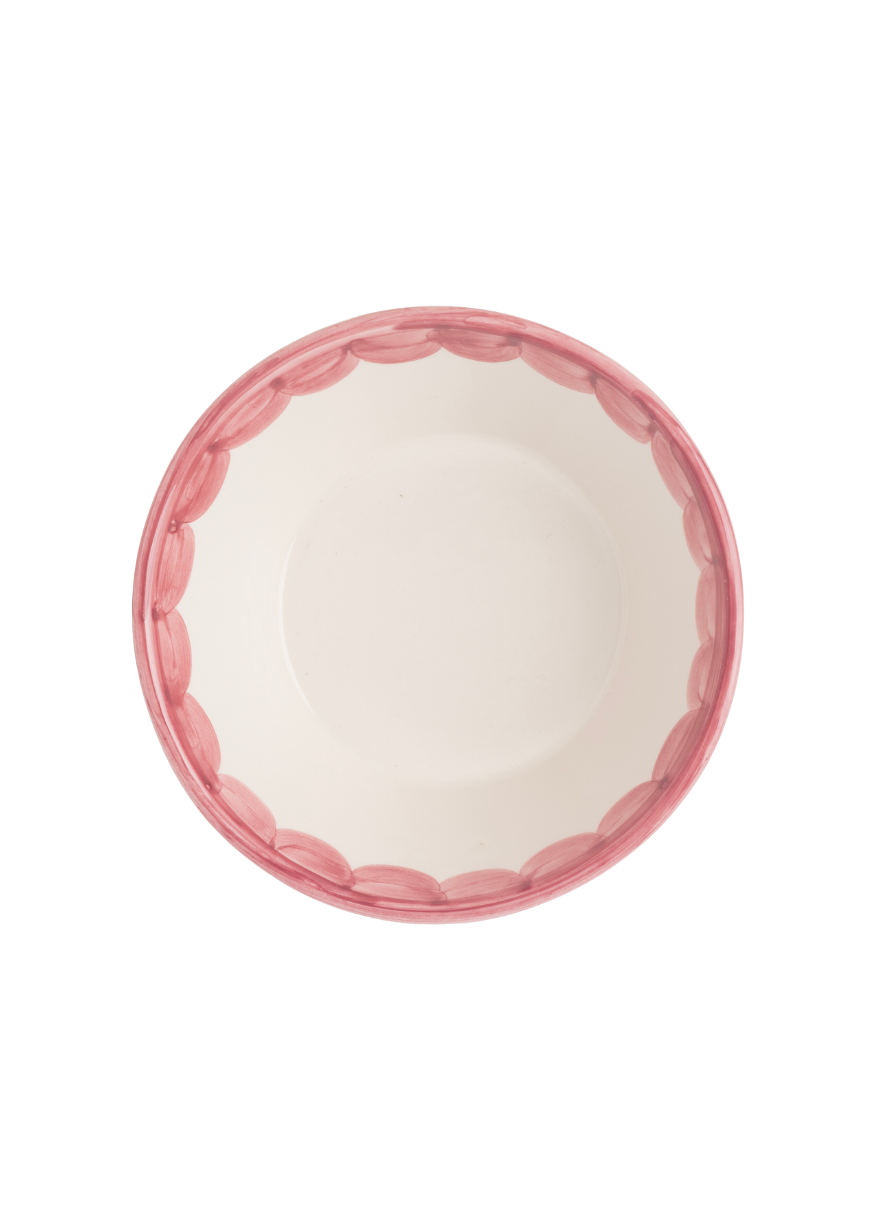 Pink Scallop Bowl
