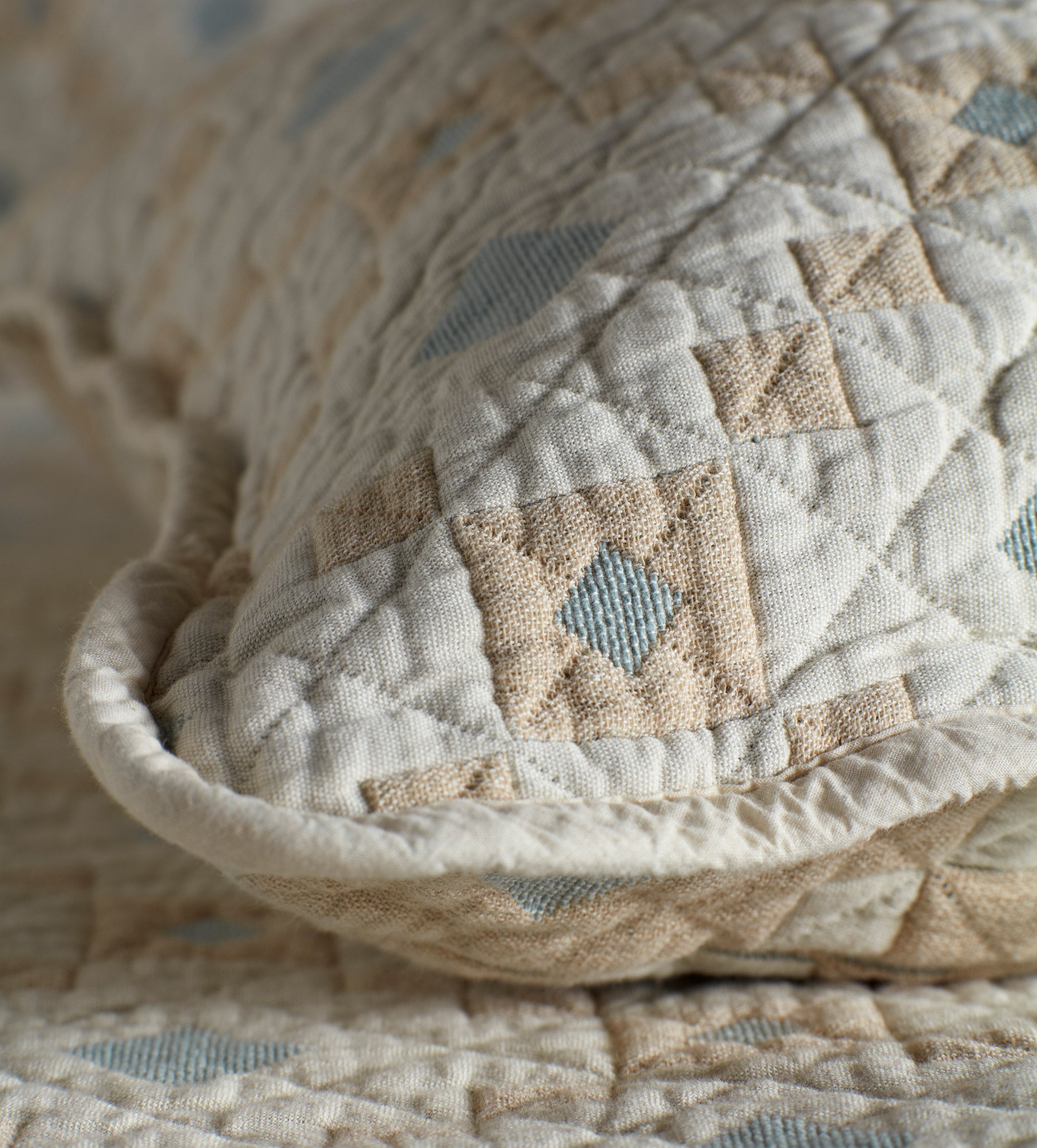 Pippa Patchwork 100% Cotton Quilted Cushion Cover