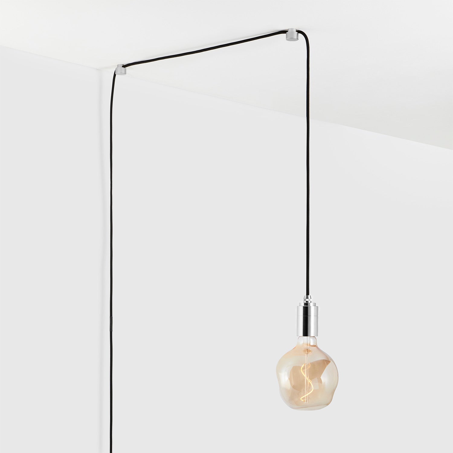 Voronoi I Plug-In Pendant Light in Stainless Steel
