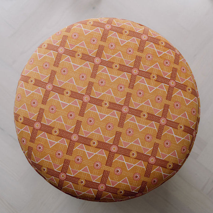 Brown Charbagh Pouffe