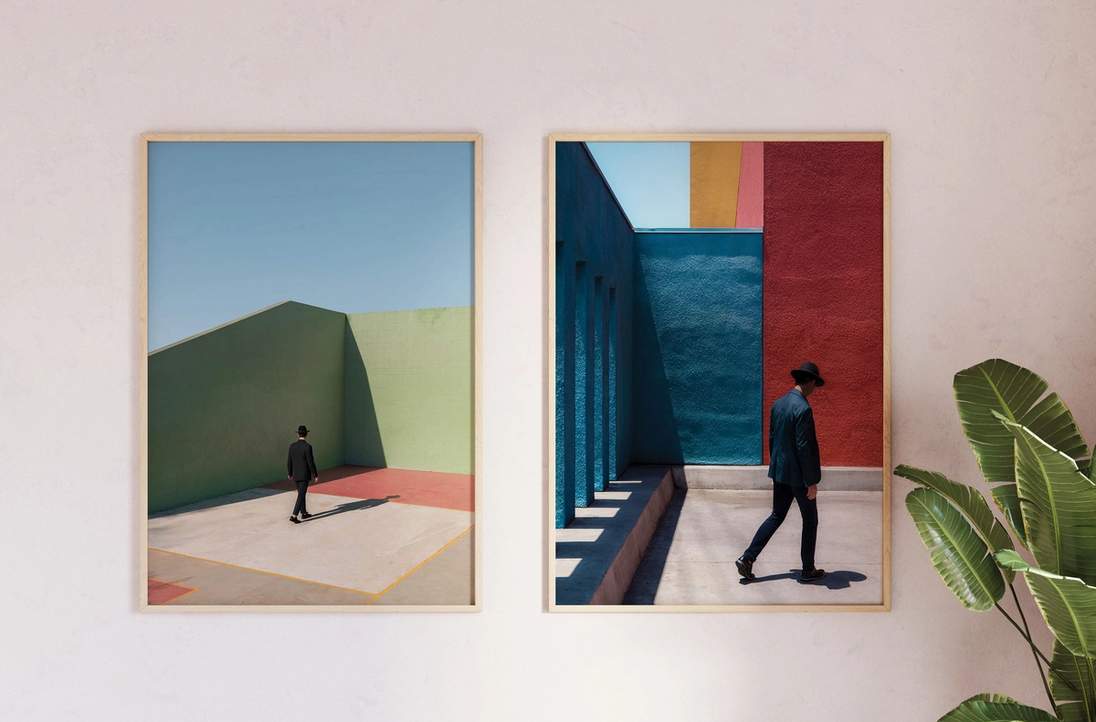 Primary Spaces Print by Minh T