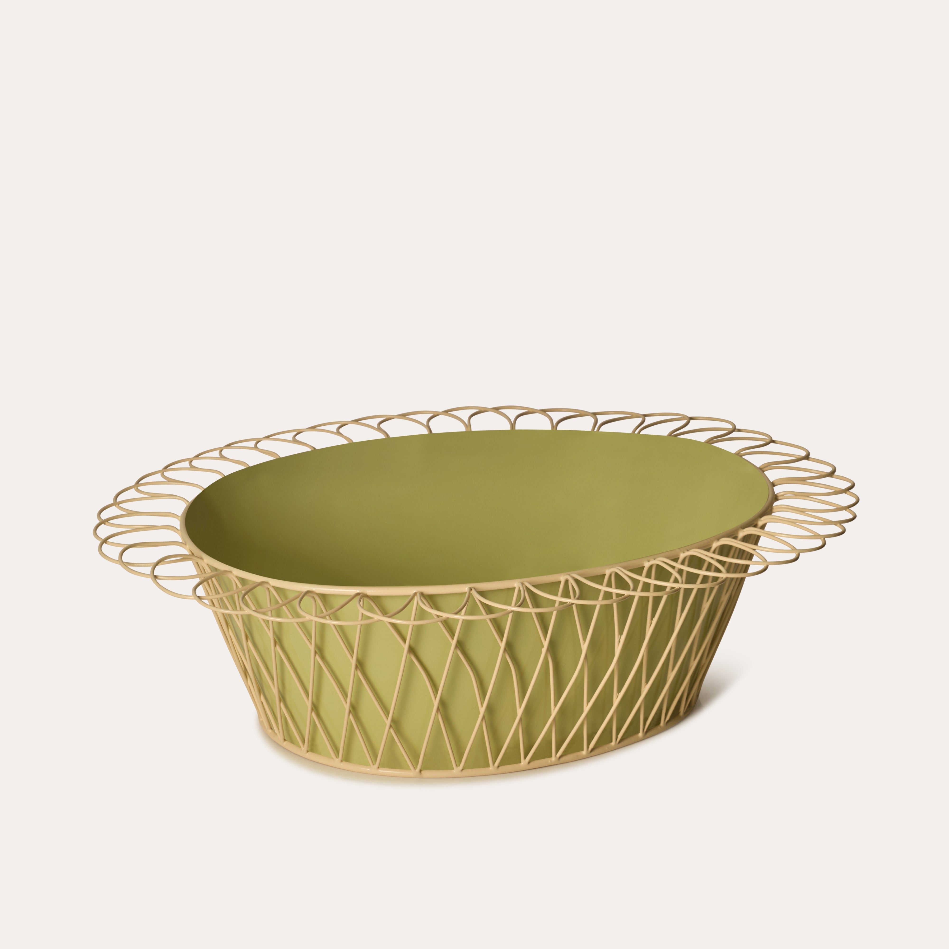 Wire Basket Planter | Sage Green & Blush