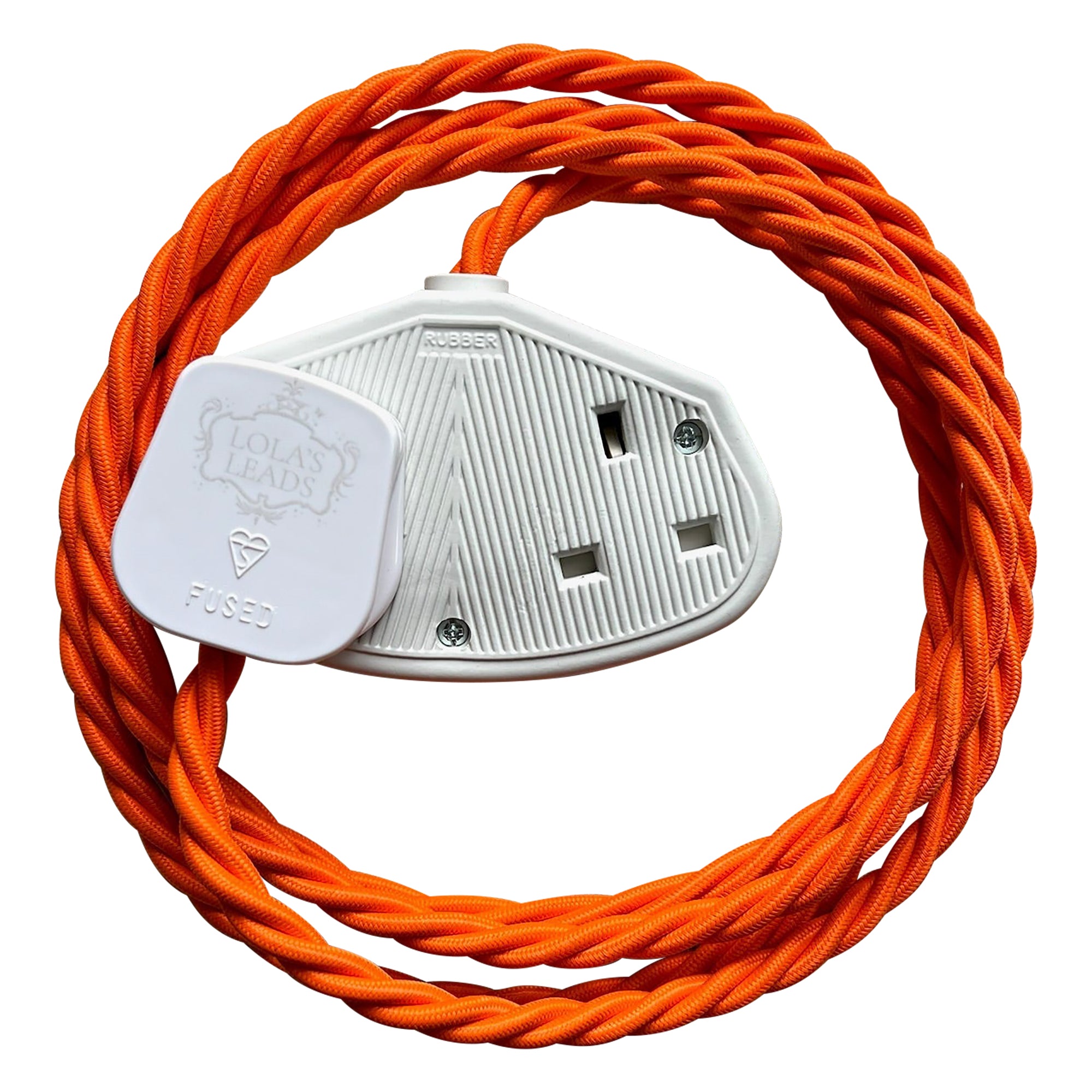 Pumpkin - Lola's Leads Fabric Extension Cable