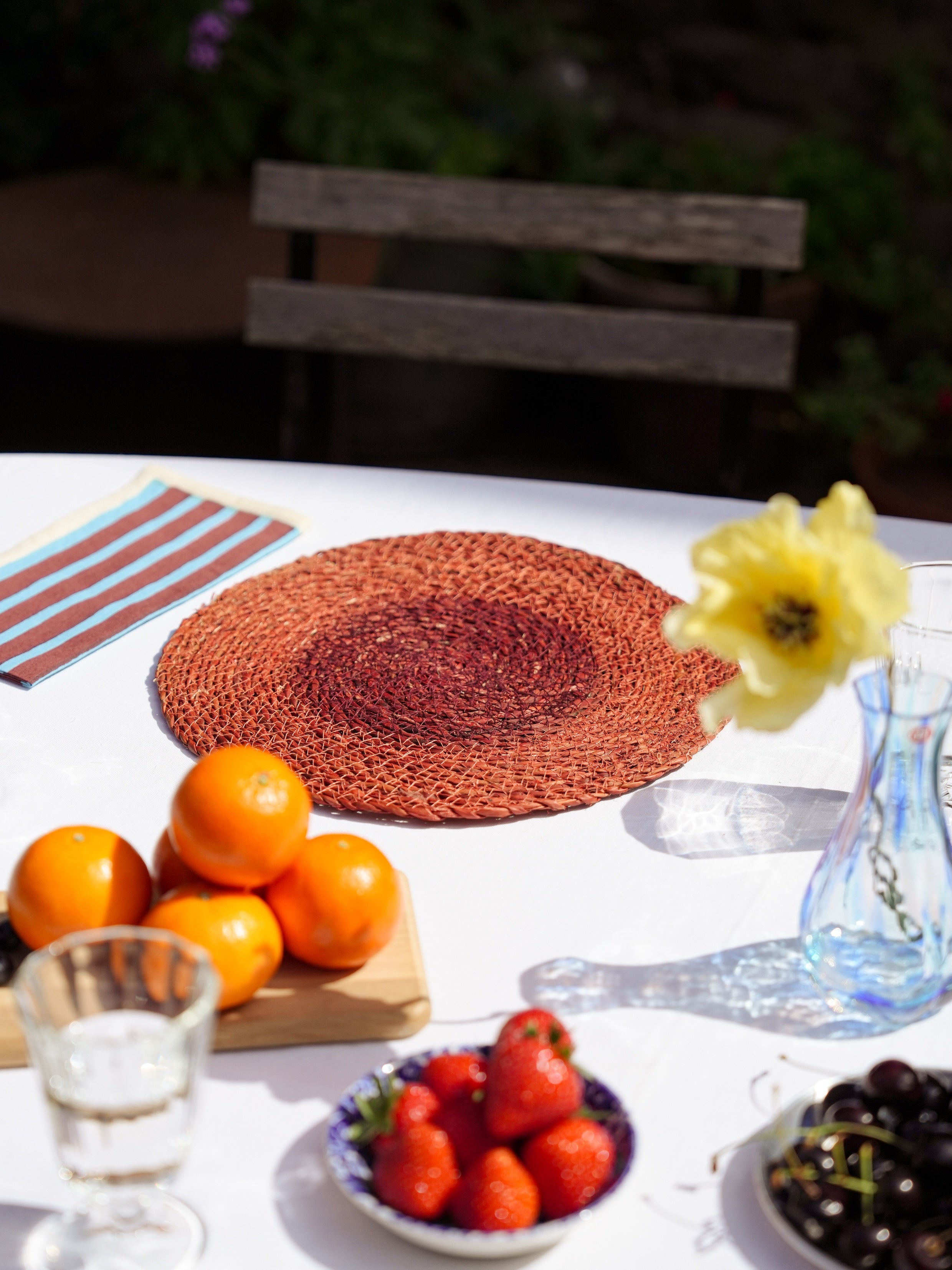 Seagrass Placemats Set of 2 - Red / Bordaux