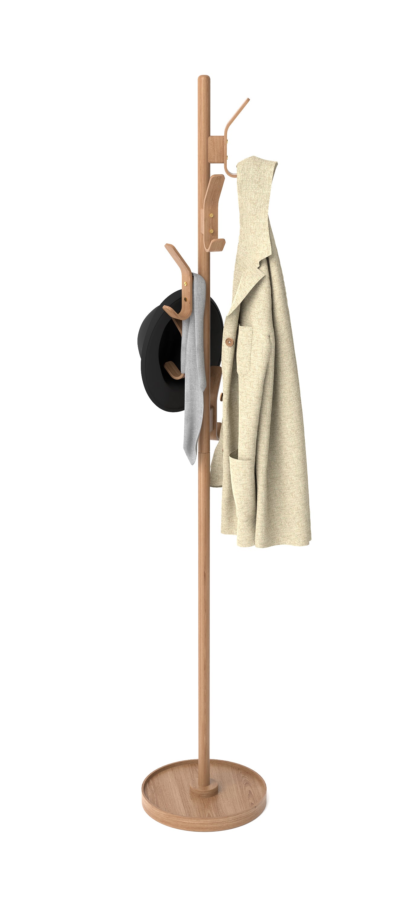 Right Hook Coat Stand - Oak