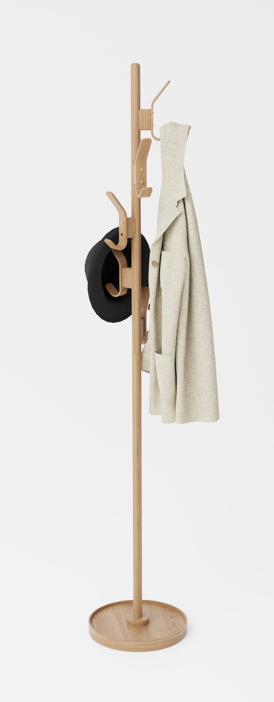 Right Hook Coat Stand - Oak