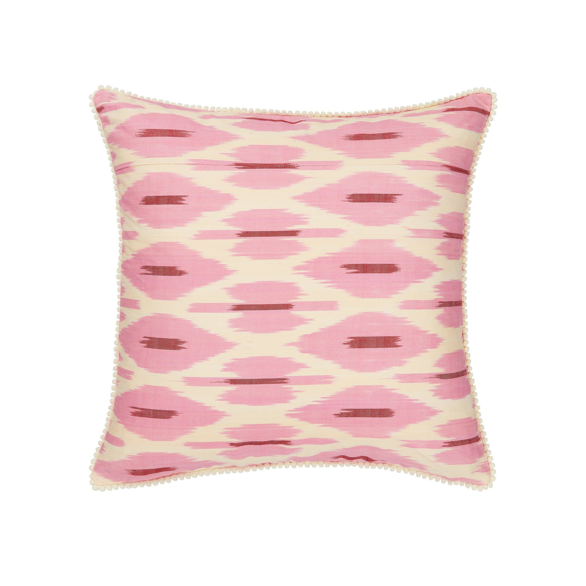 PINK AND CREAM SQUARE CUSHION