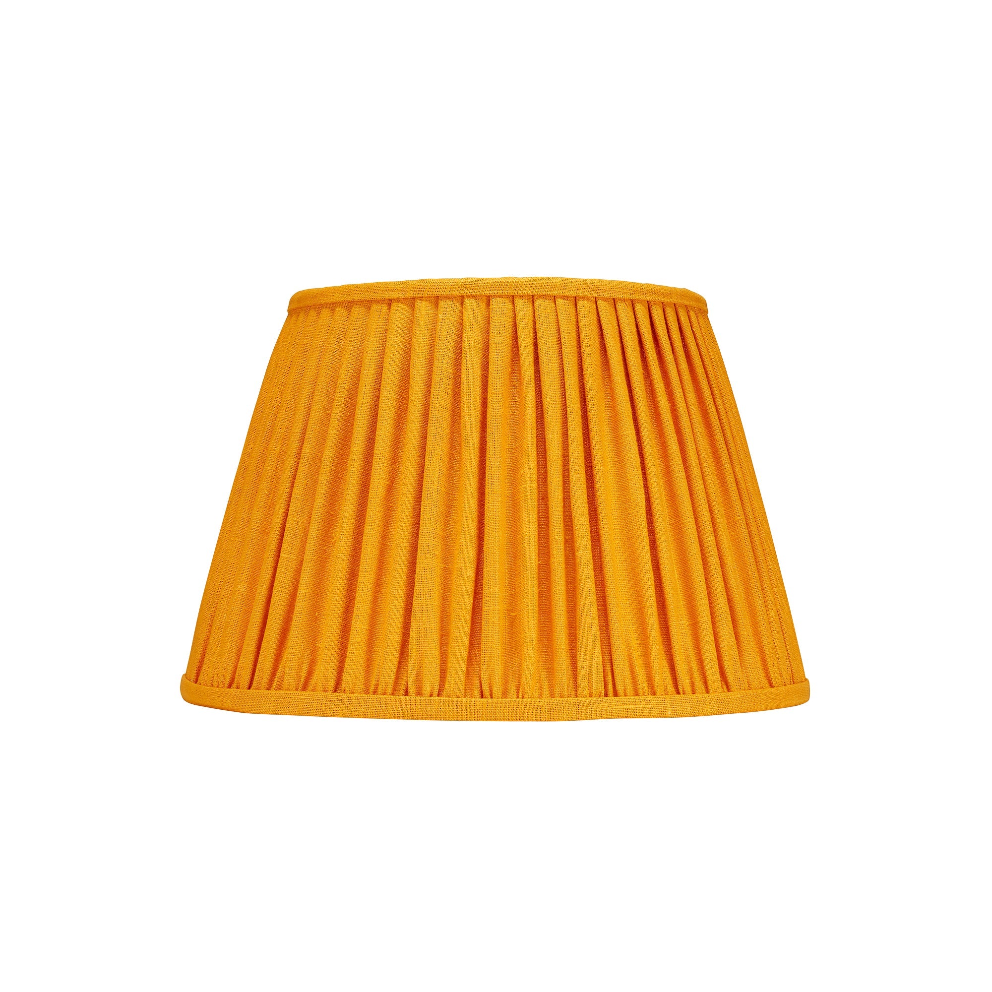 PLEATED LINEN LAMPSHADE IN MUSTARD