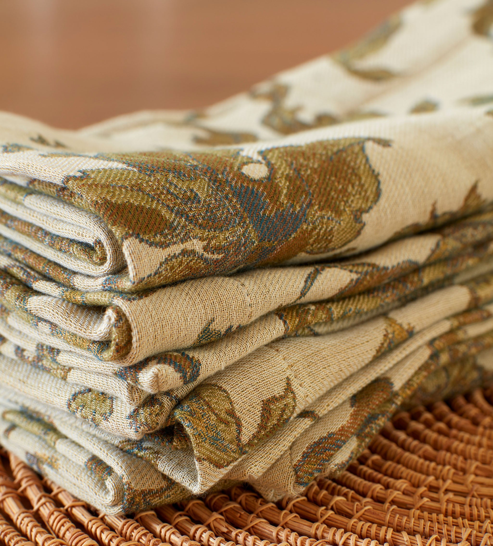 Rosie Floral Jacquard 100% Cotton Napkins - Set of 4