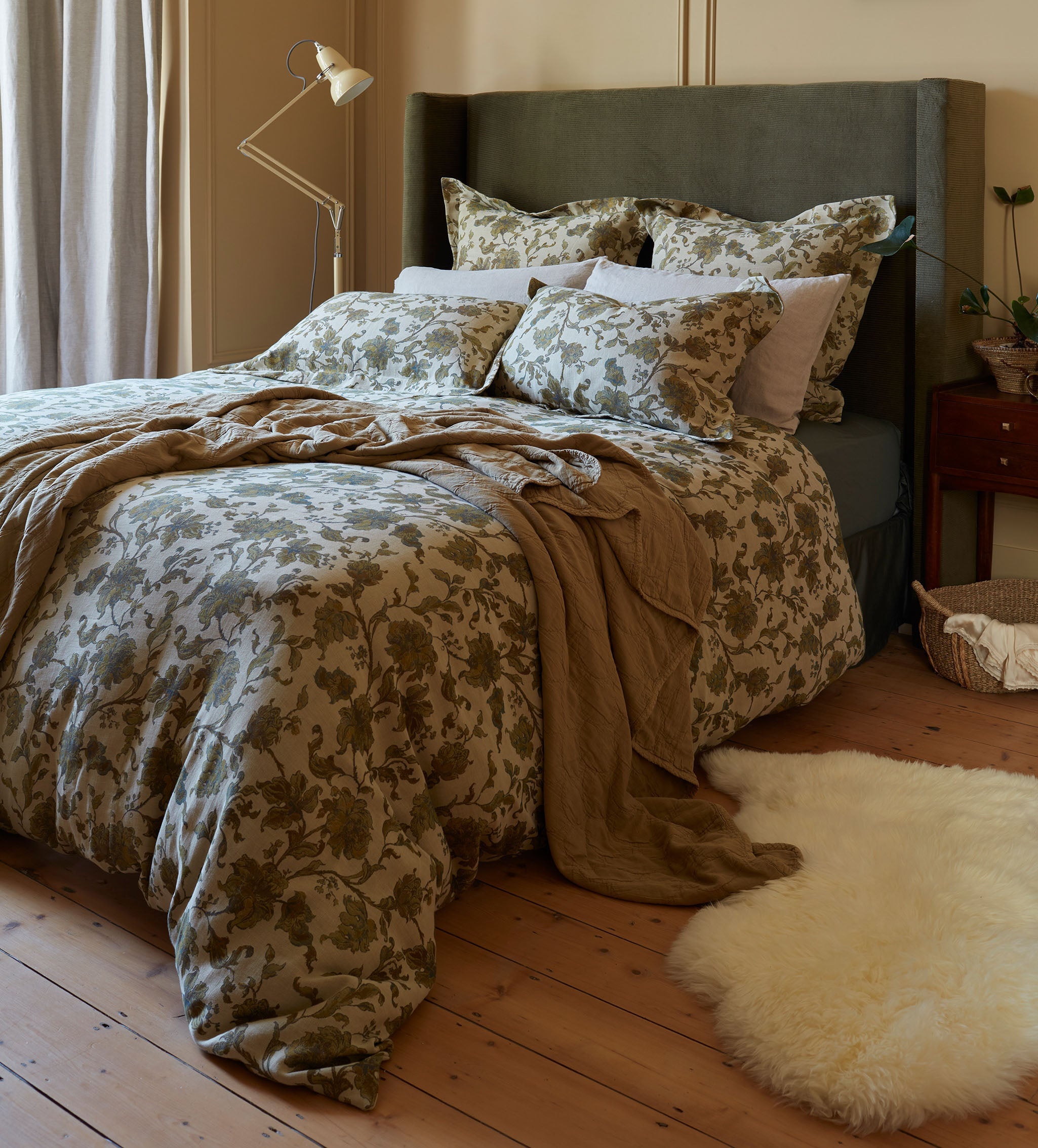 Rosie Floral Jacquard 100% Cotton Duvet Cover