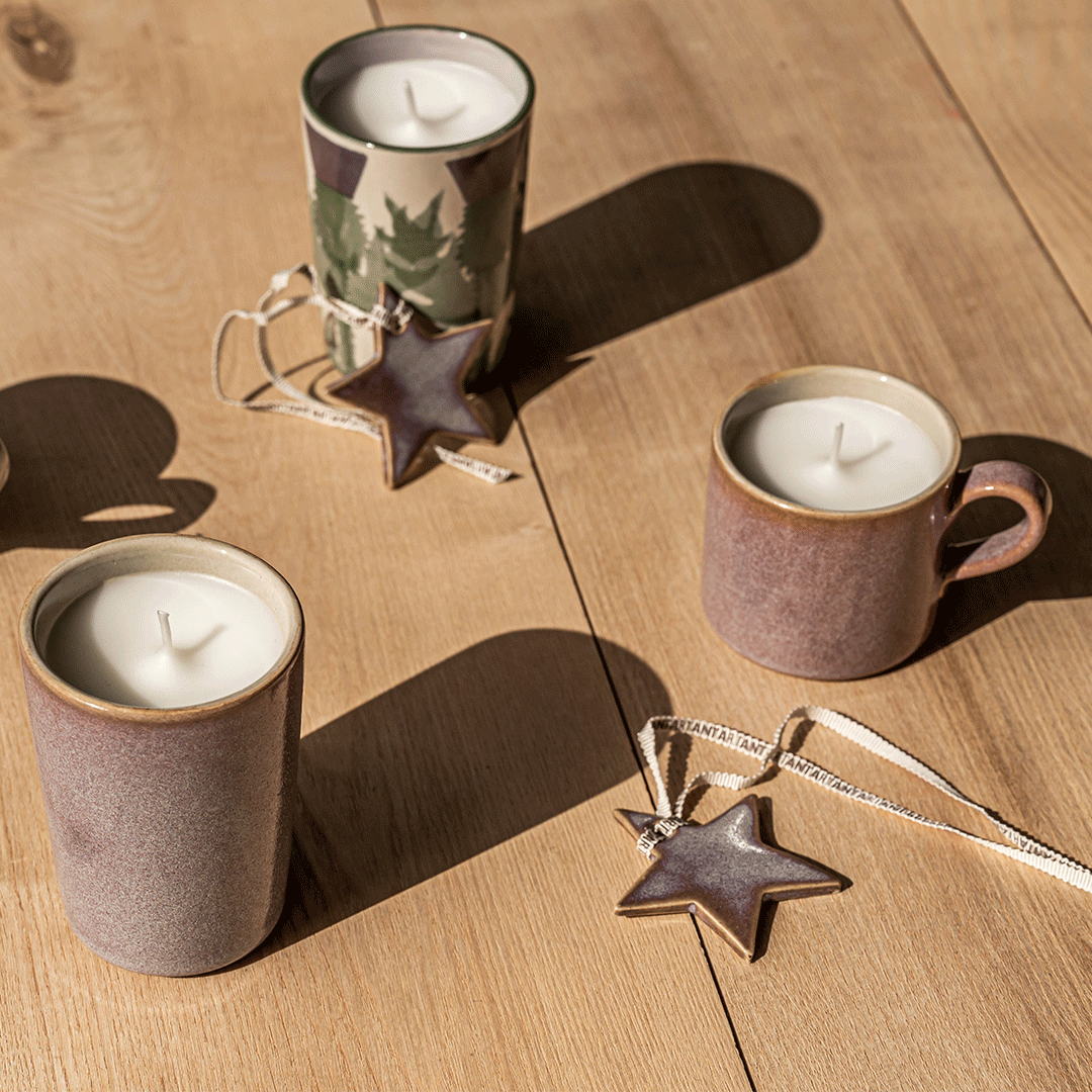 Cream Thistle Candle Beaker