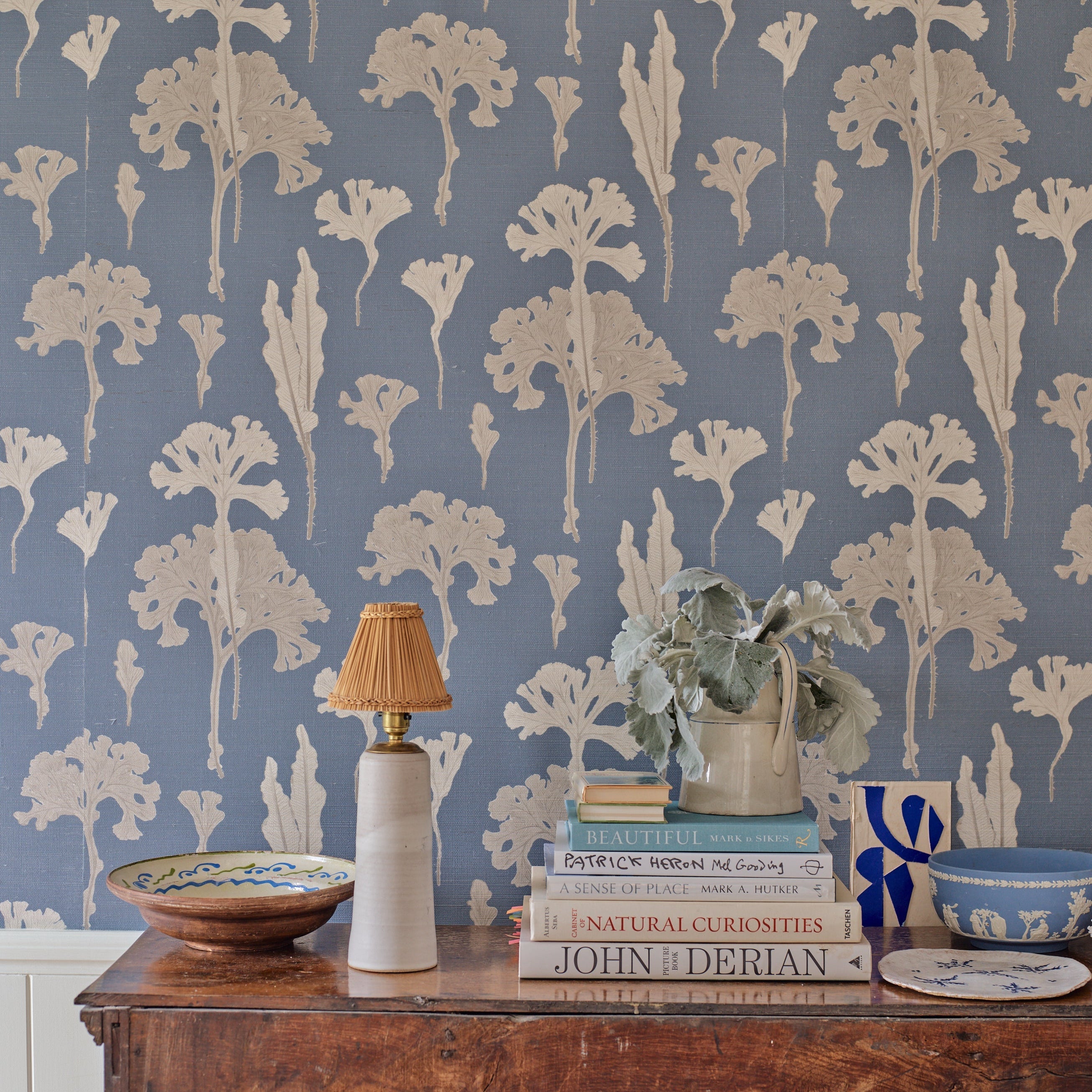 Sea Cabbage Wallpaper | Navy