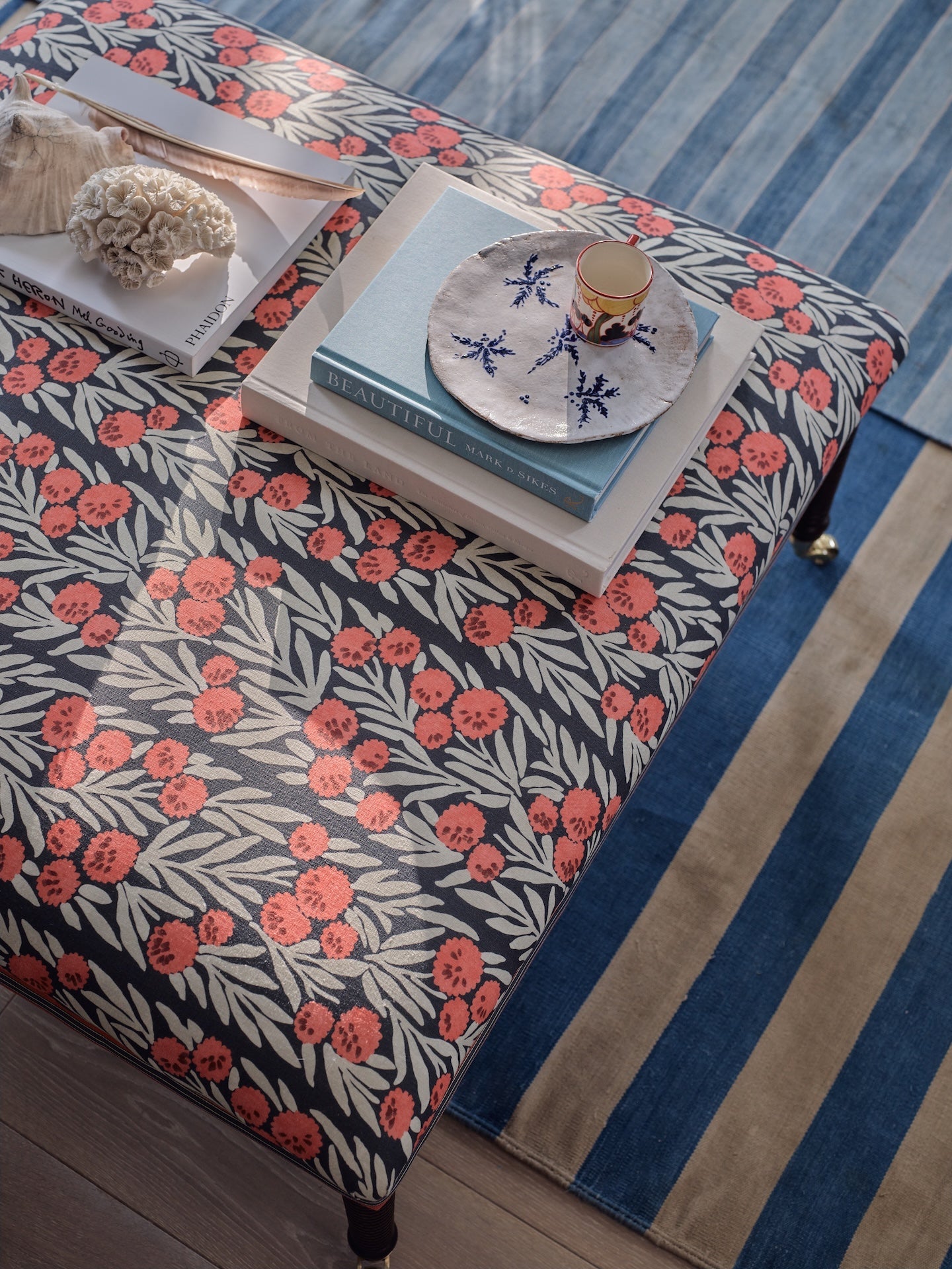 Sea Campion Fabric - Navy