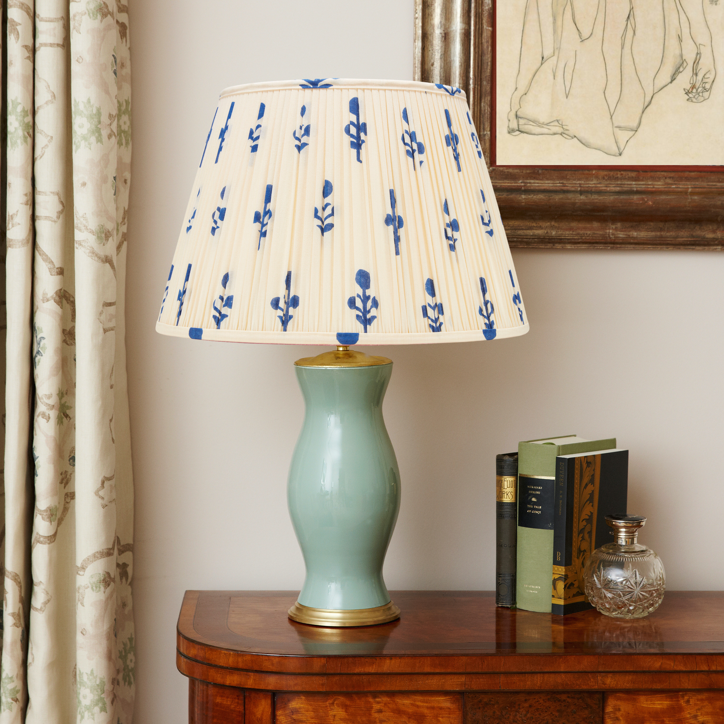 THE BLUE ROSE LAMPSHADE