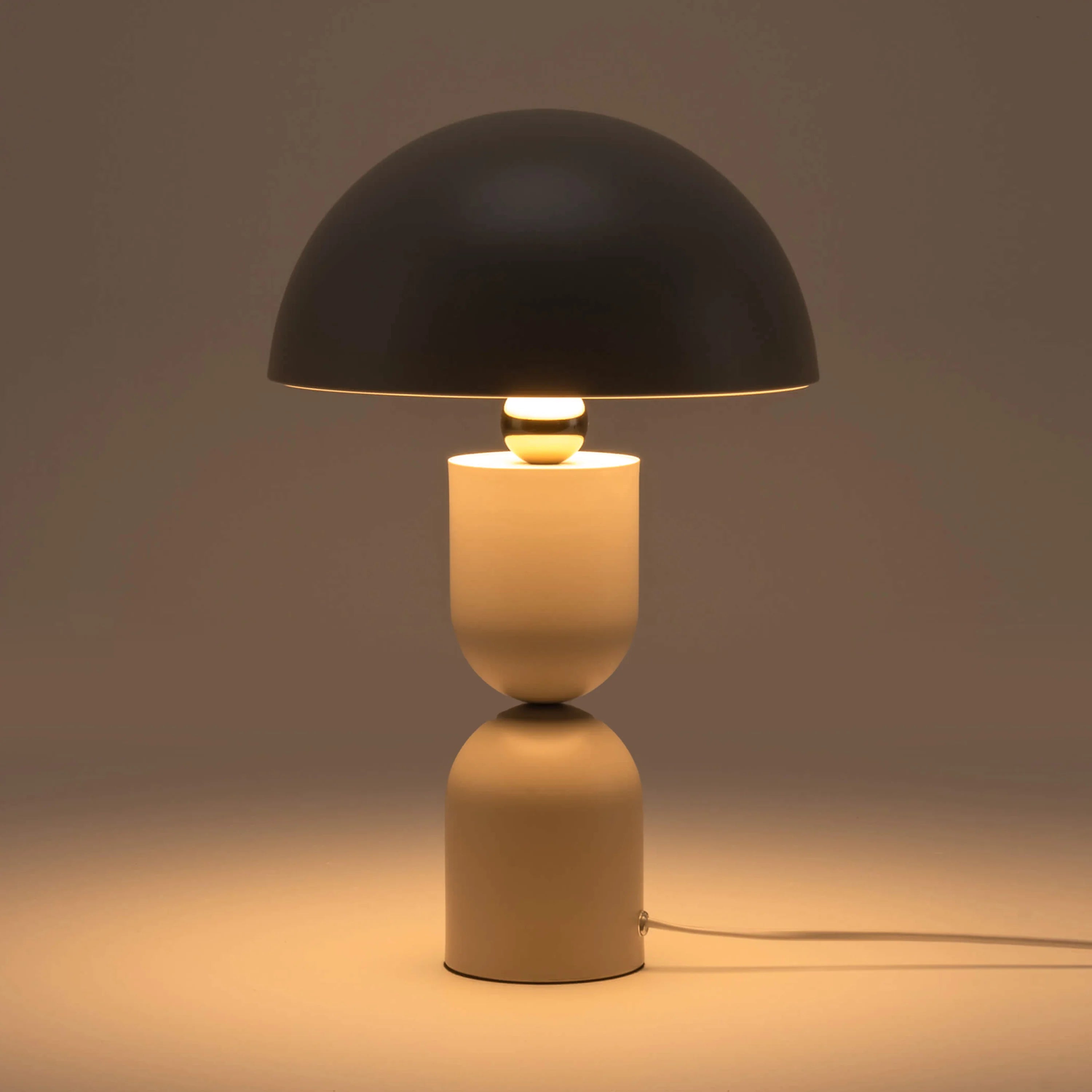 Sand grey dome mushroom table lamp