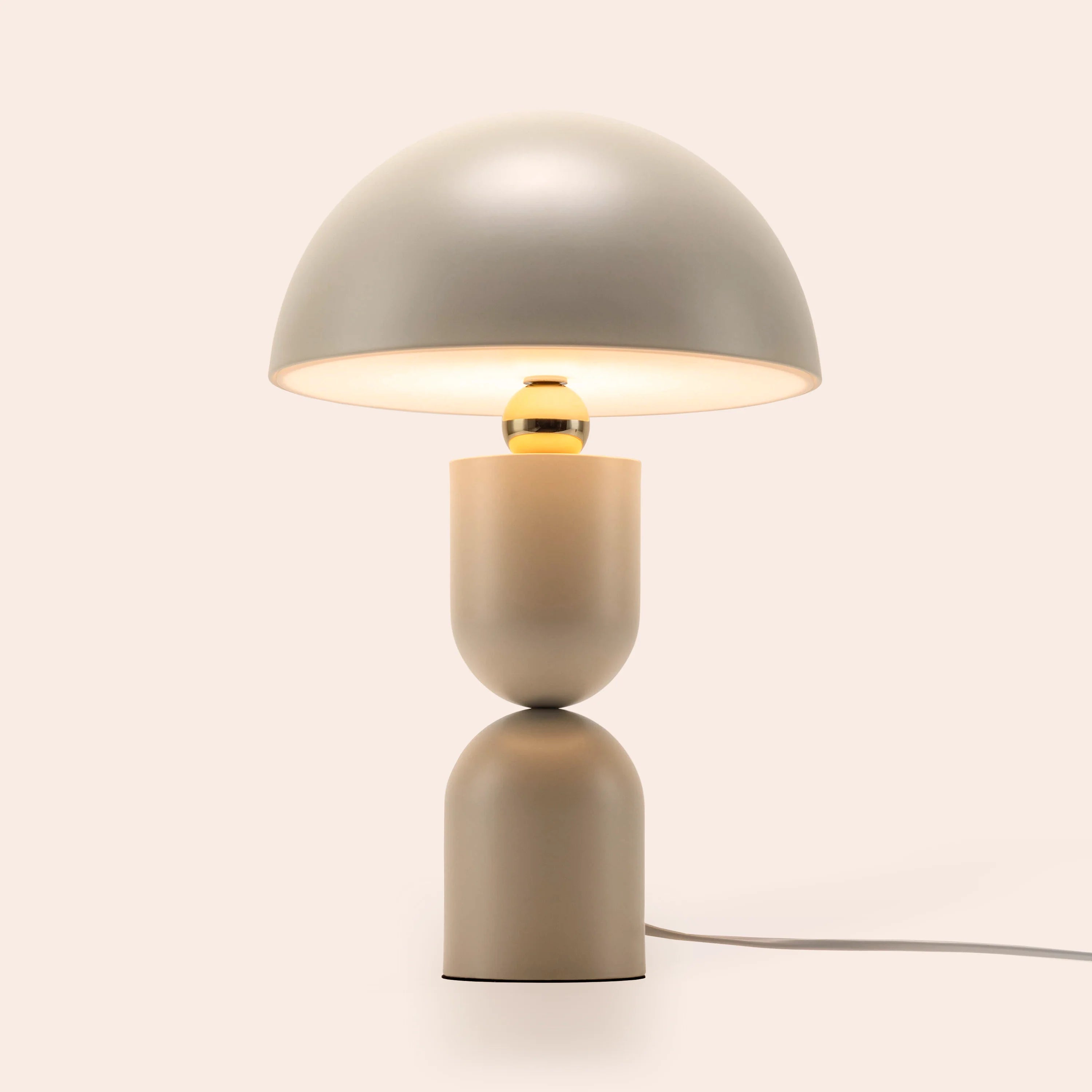 Sand grey dome mushroom table lamp