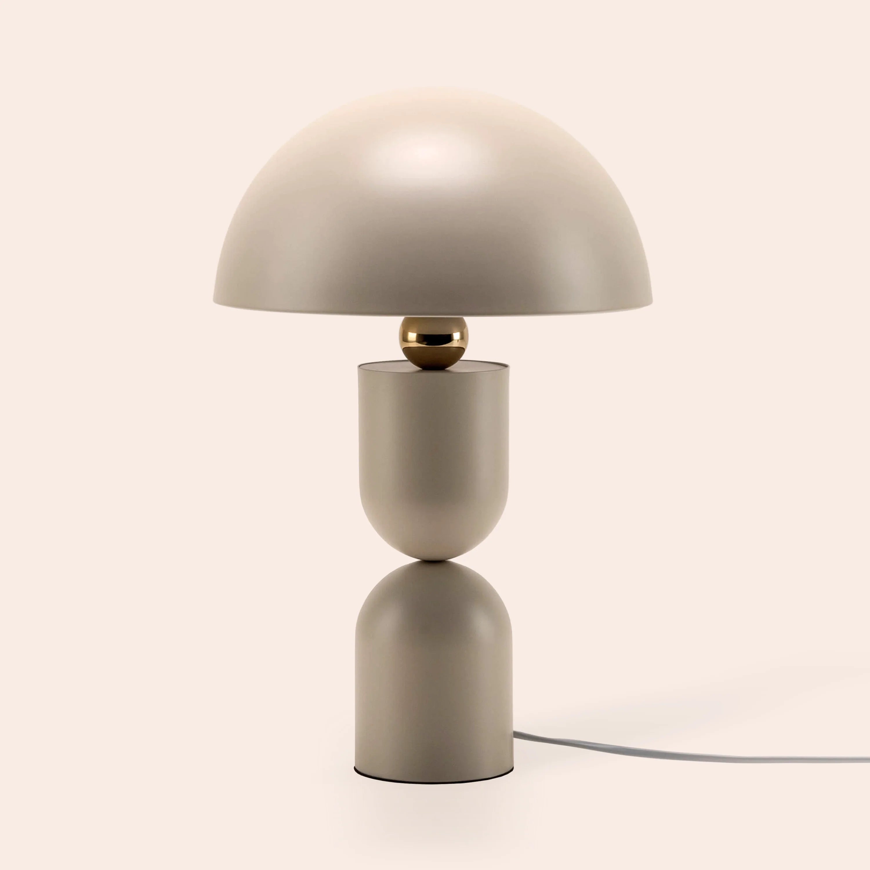 Sand grey dome mushroom table lamp