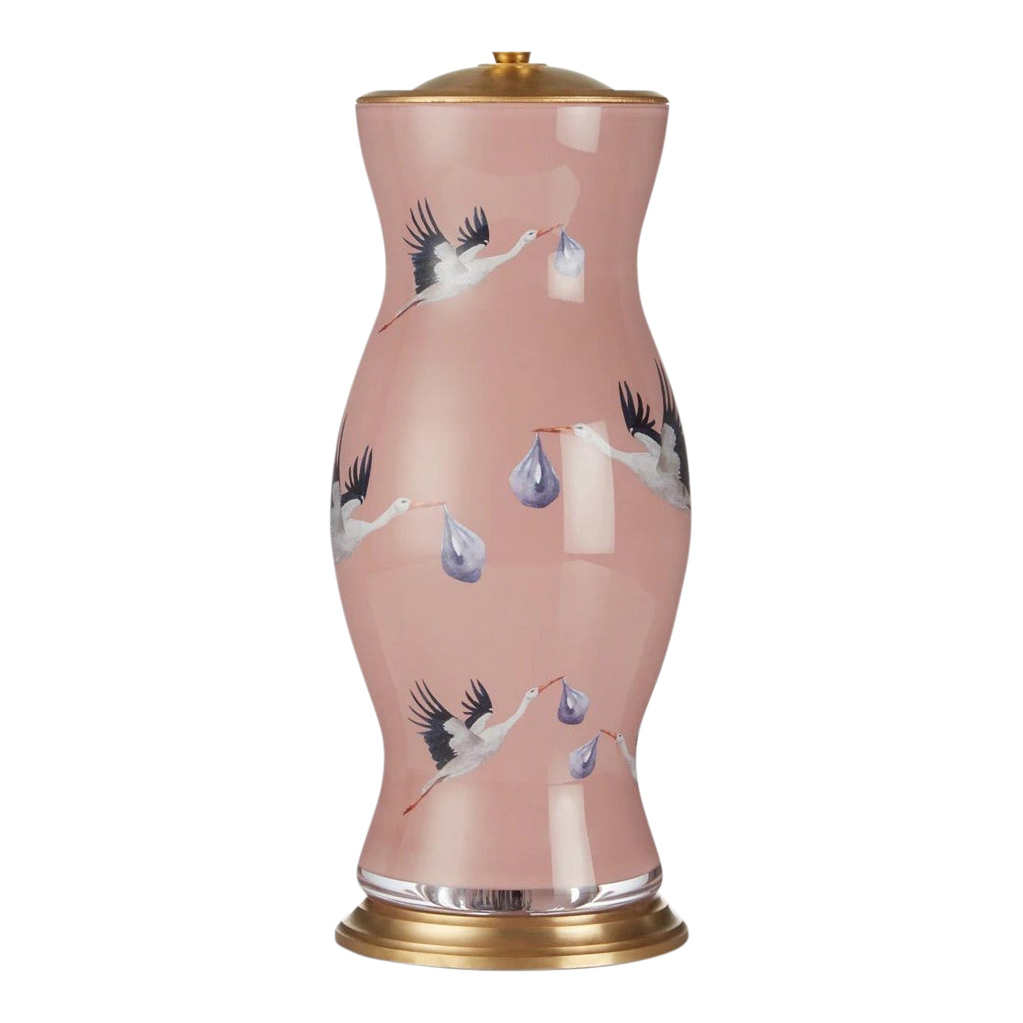 STORKED FOR YOU IN BLUSH PINK LAMP BASE