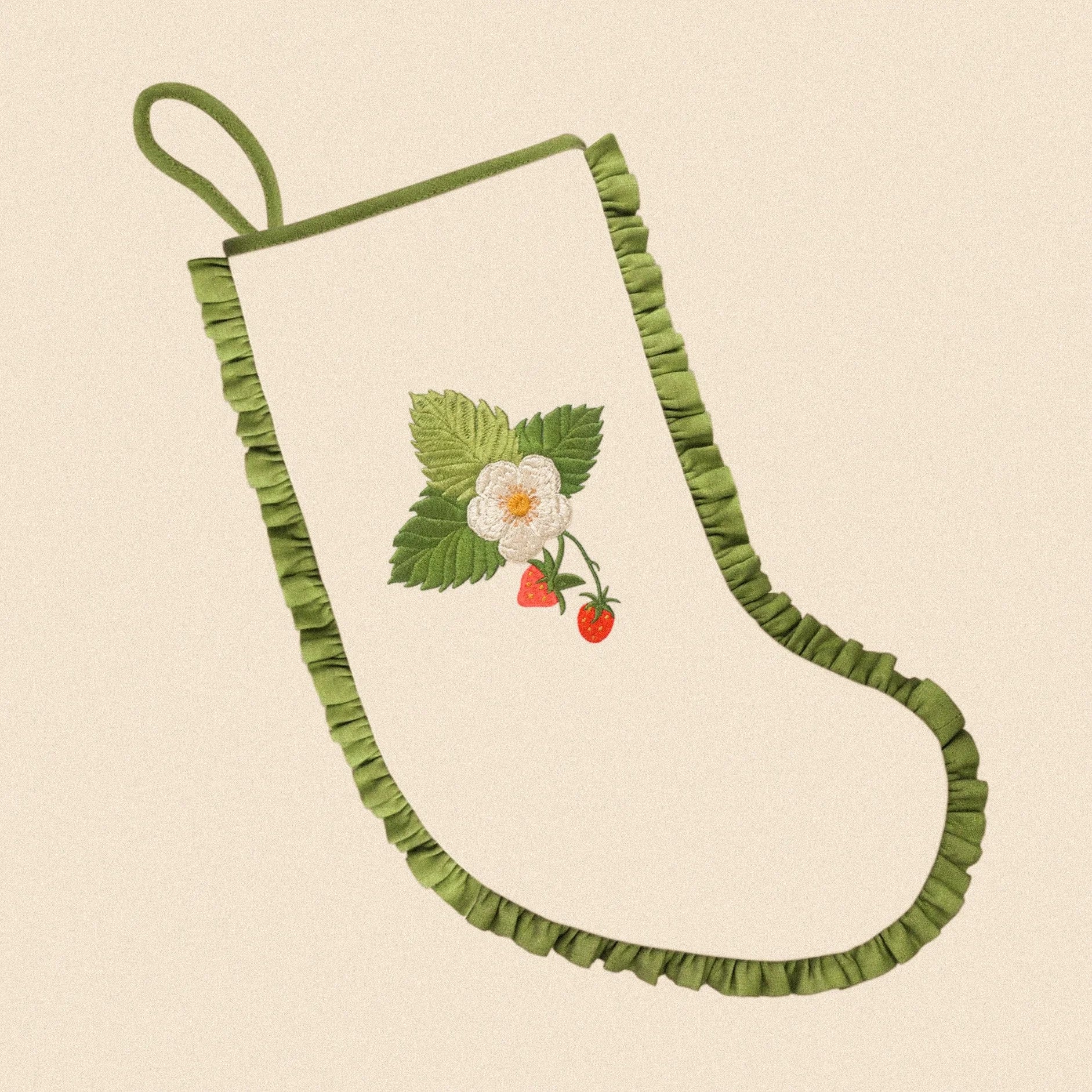 Strawberry patch Christmas Stocking