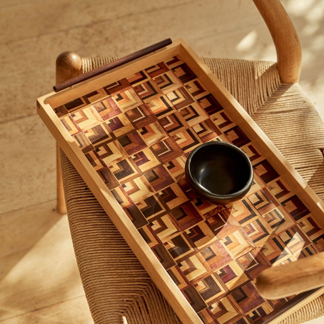 Lara Marquetry Tray | Small