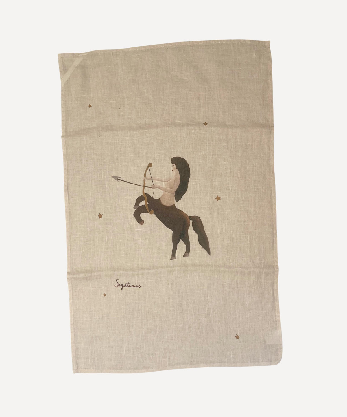 Zodiac Linen Tea Towel - Sagittarius