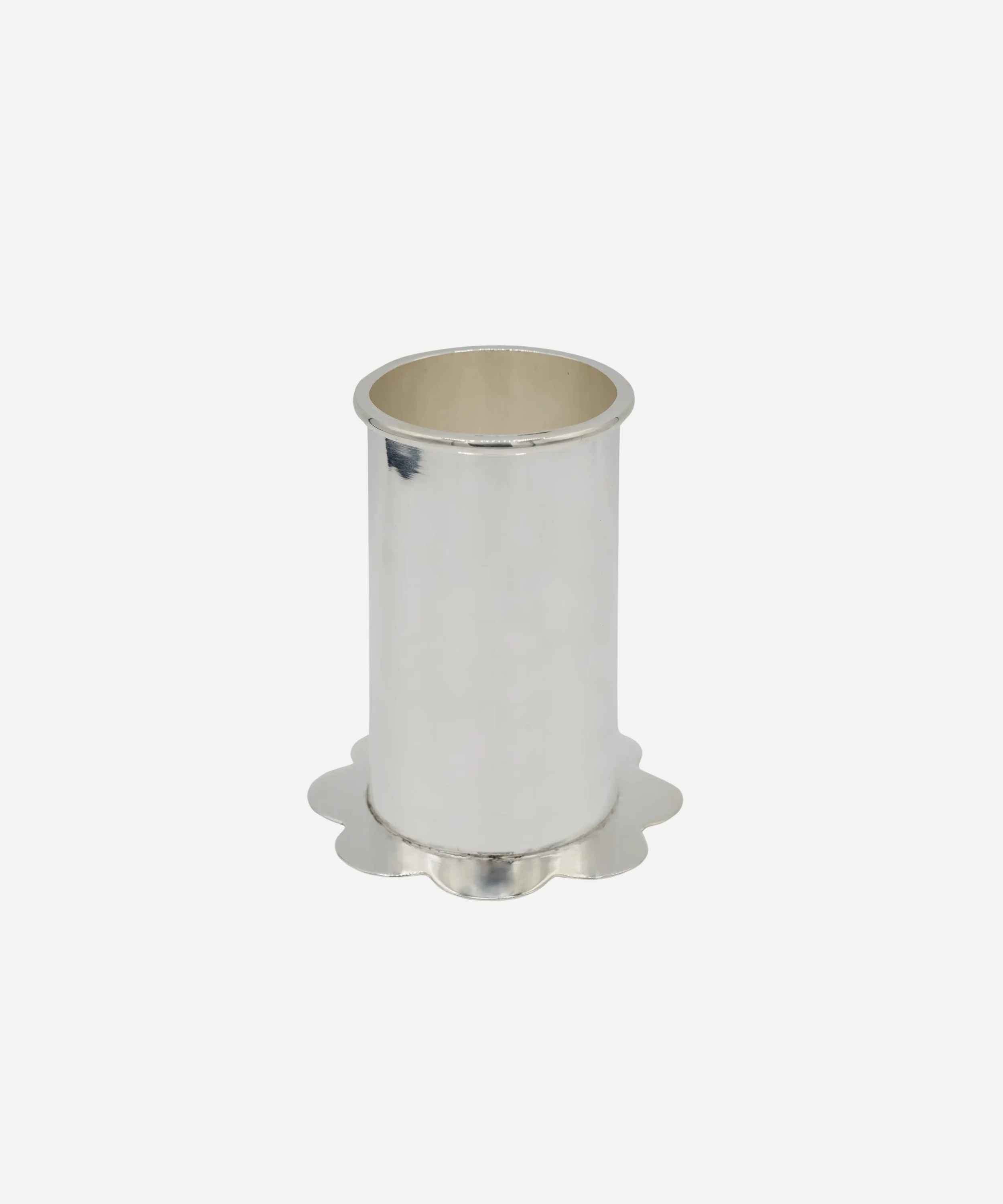 Marla Primrose Scallop Silver Plate Bud Vase