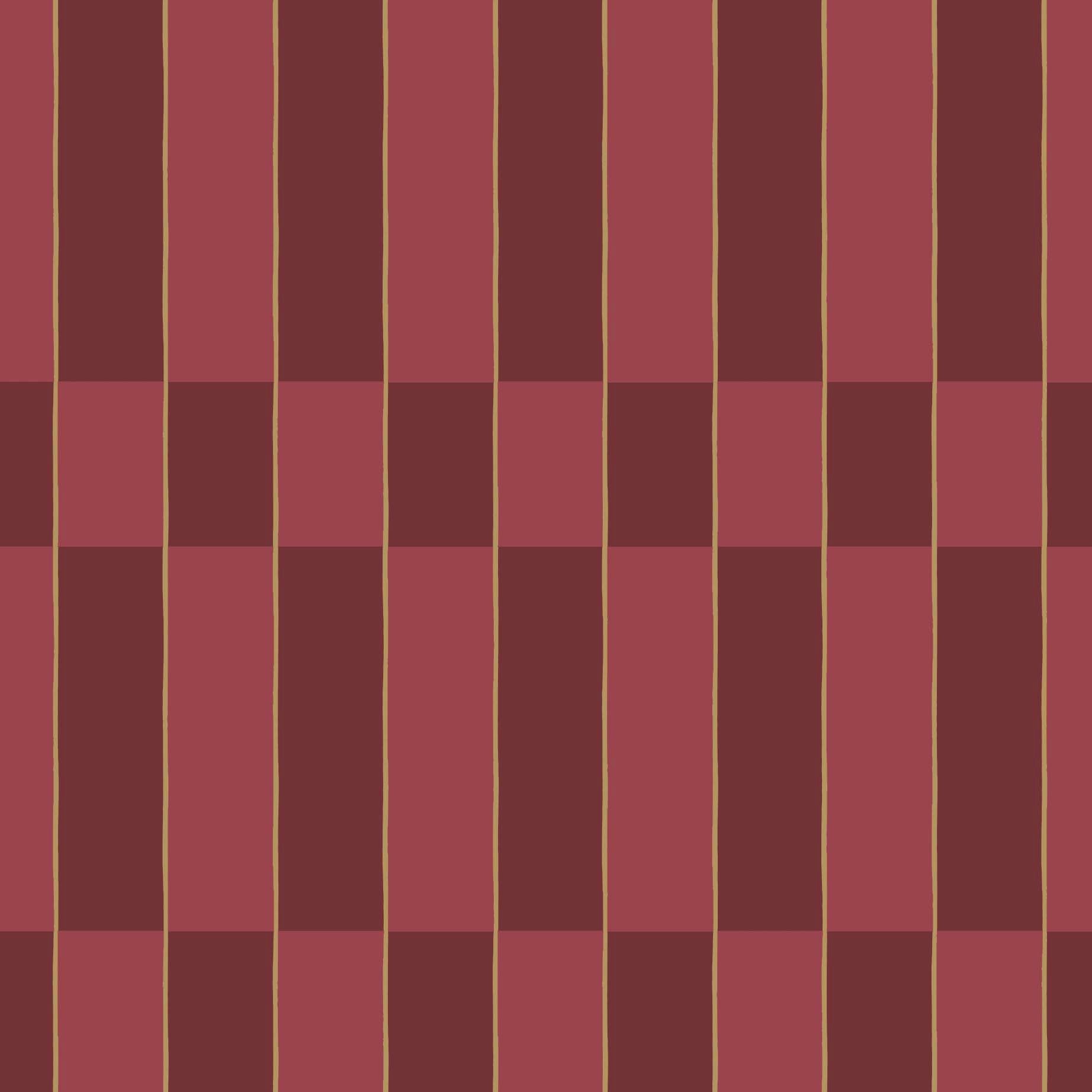 Long Check Fabric | Rhubarb