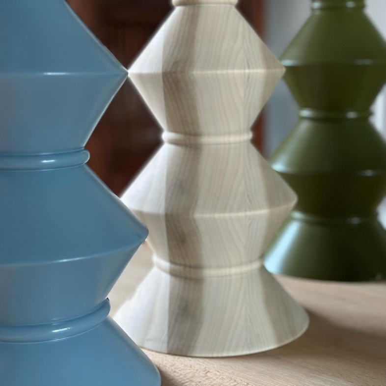 Ziggy Totem Lamp Base | Blue