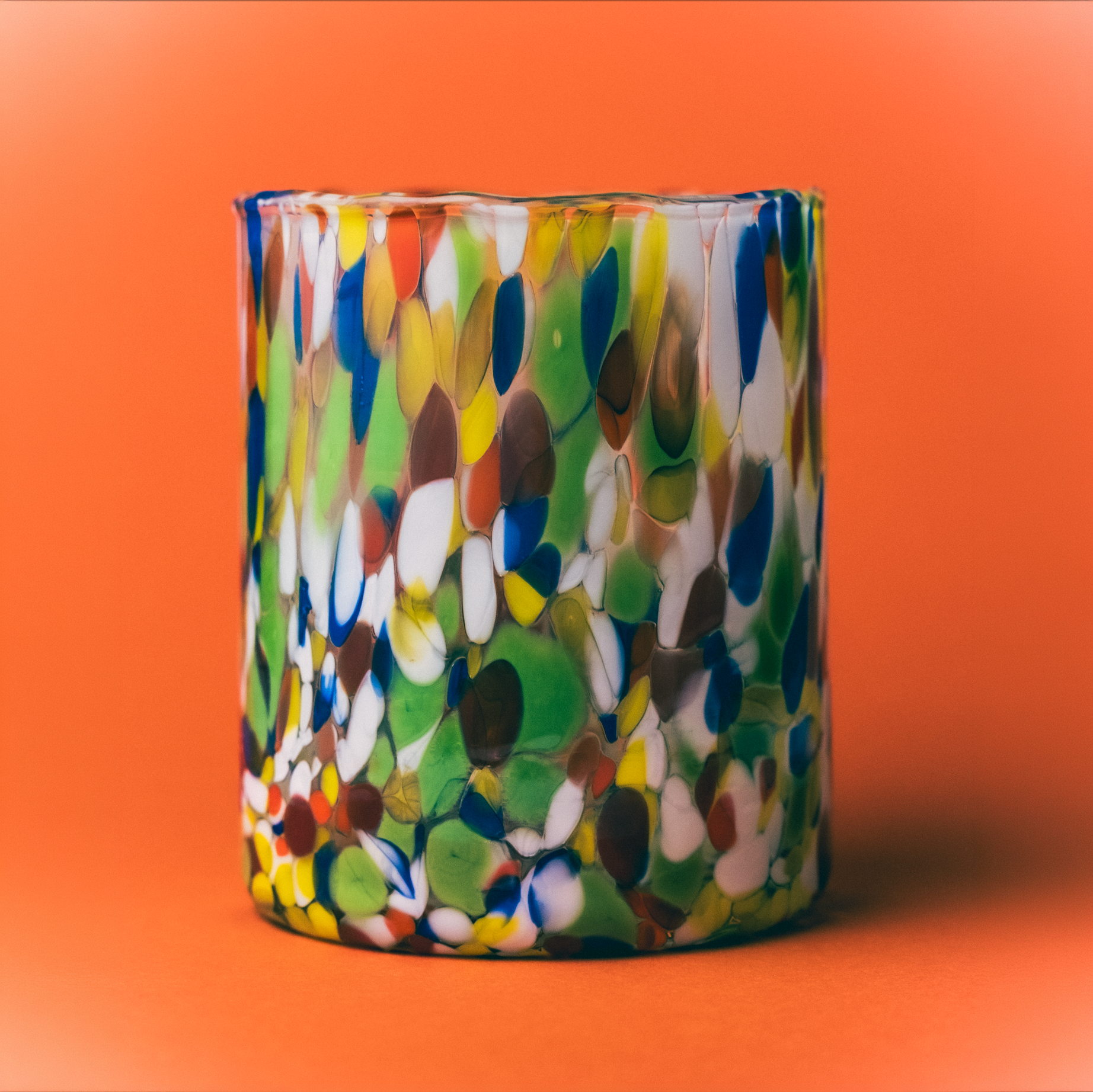 Multicolour Handblown Murano Glass Tumbler