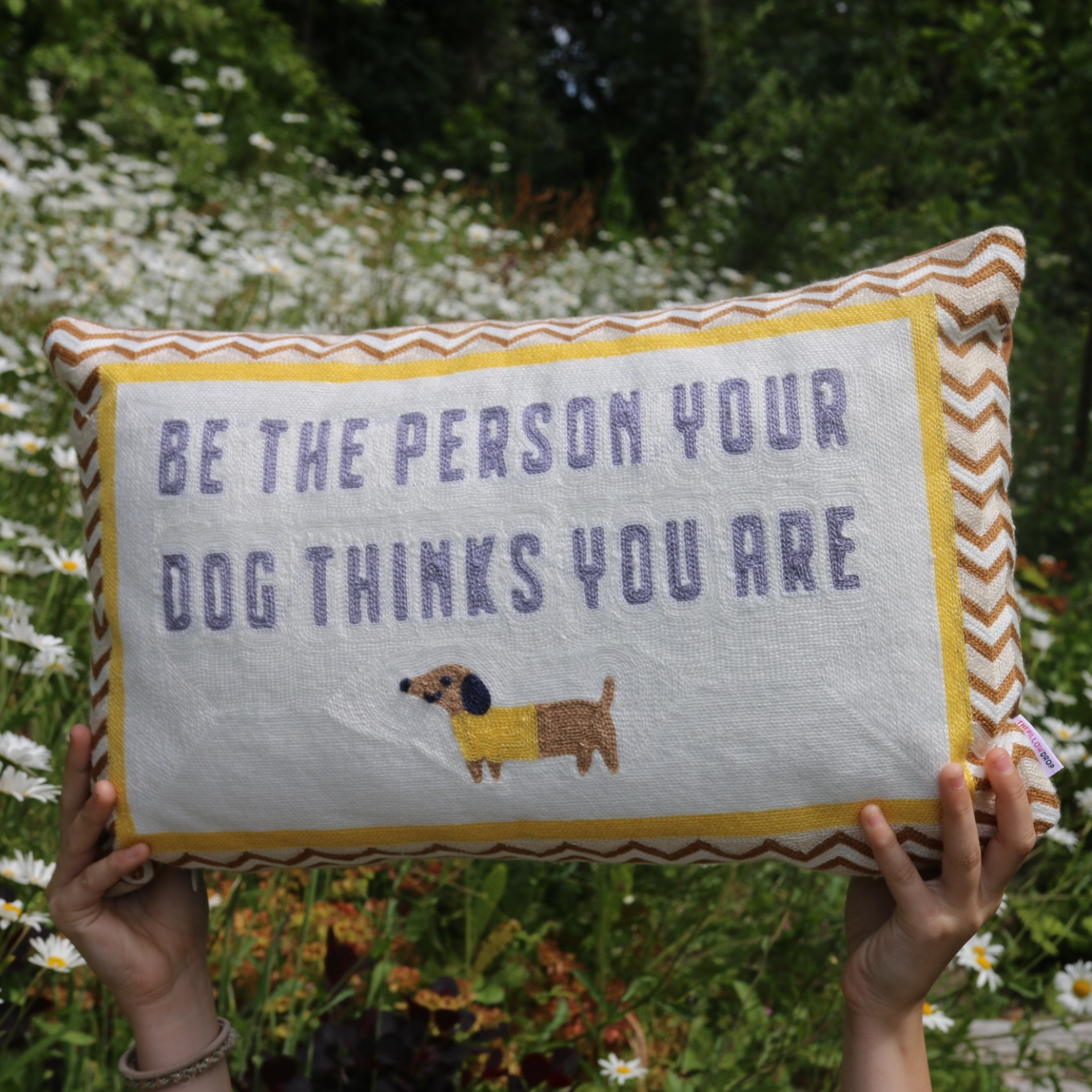 Be The Person Your Dog Thinks You Are Needlepoint Cushion