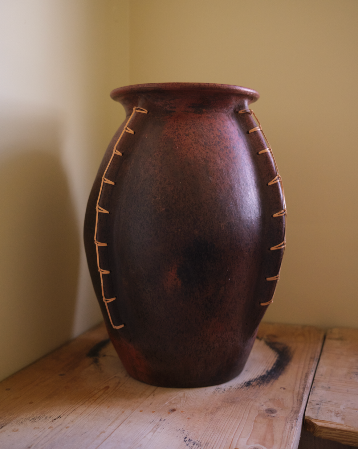 Swedish floor Vase with bindings