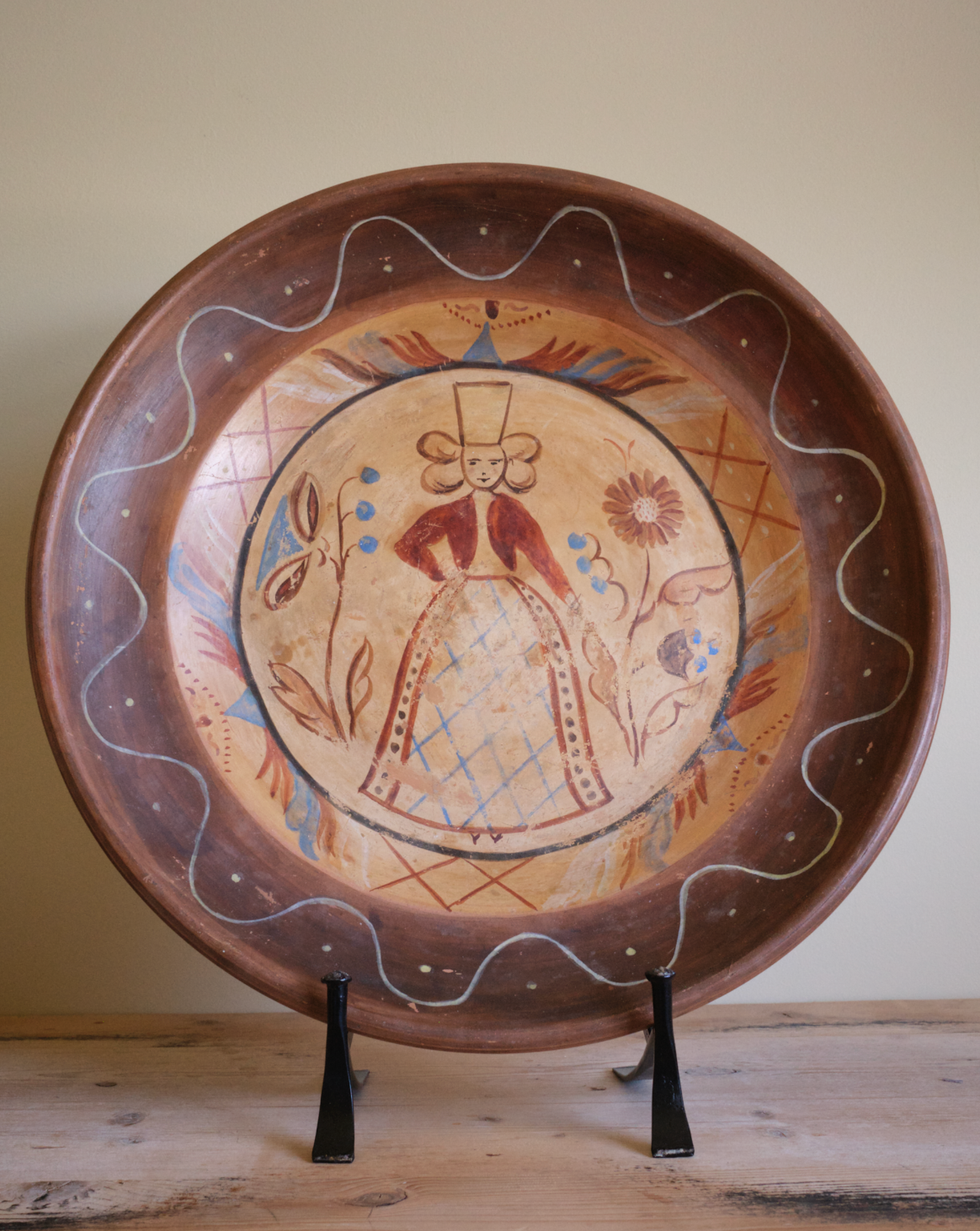 Swedish folk art style dish