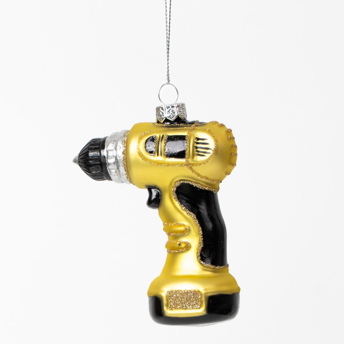 Electric Drill Glass Ornament
