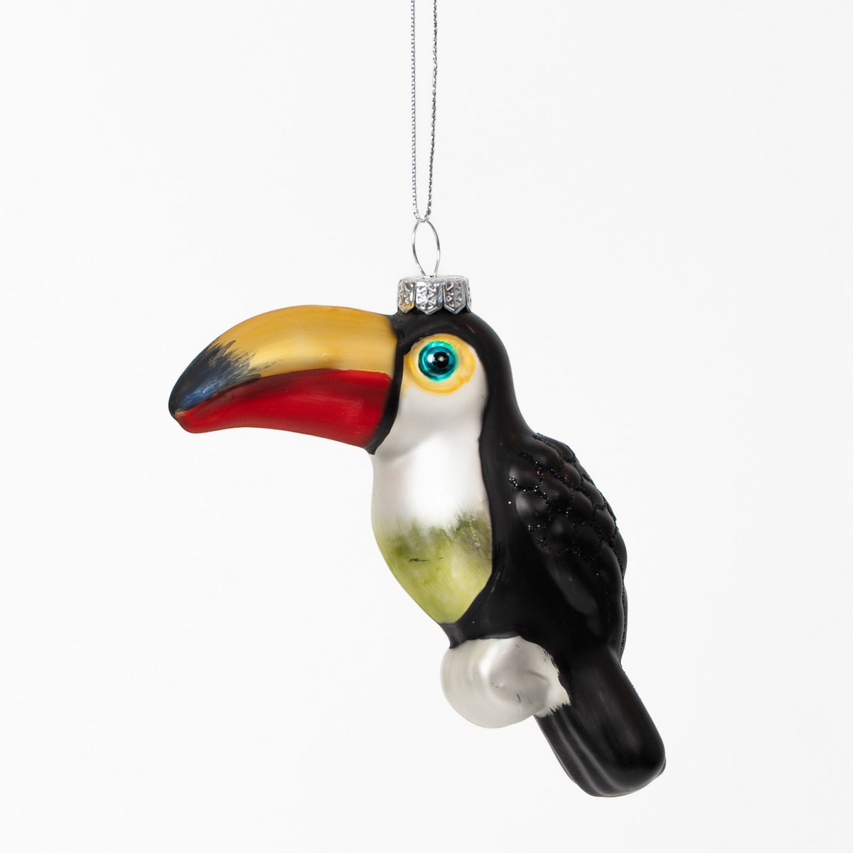 Toucan Glass Ornament
